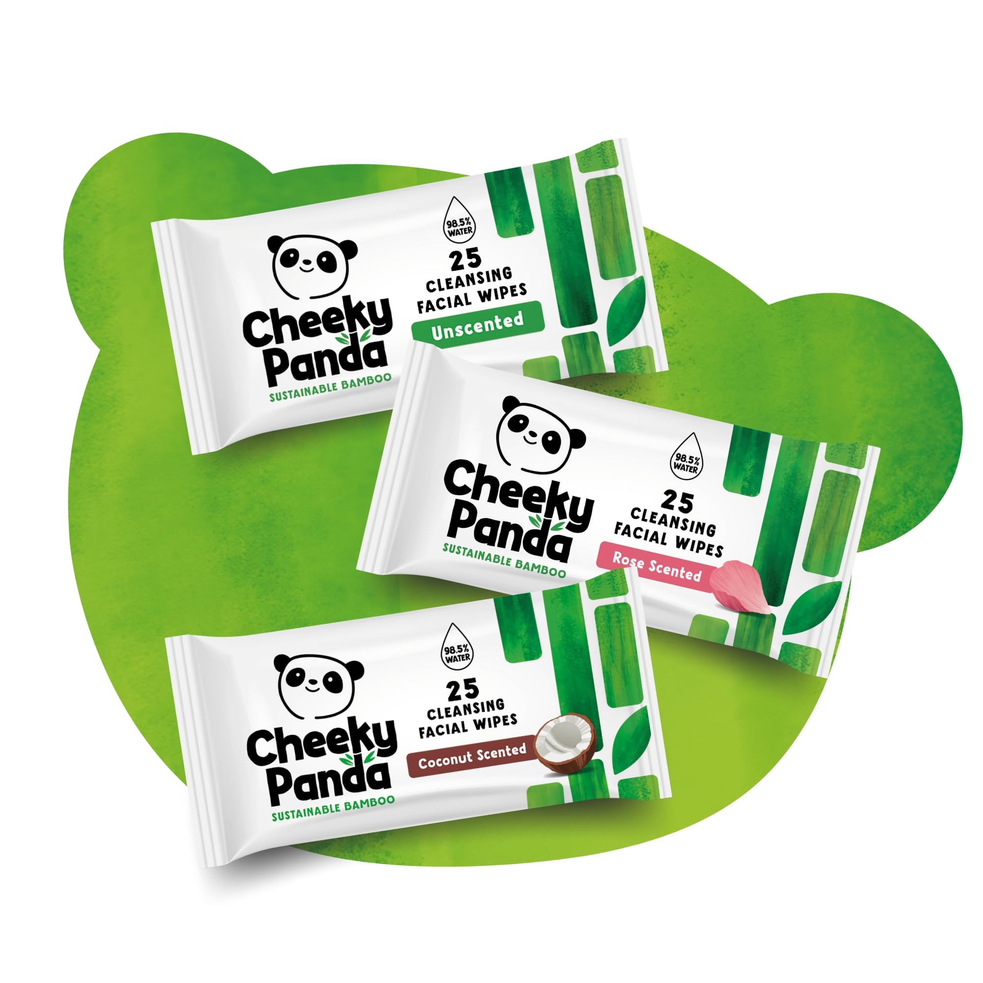 The Cheeky Panda Bamboo Facial Make Up Remover Wipes, Unscented, Pack of 25 8