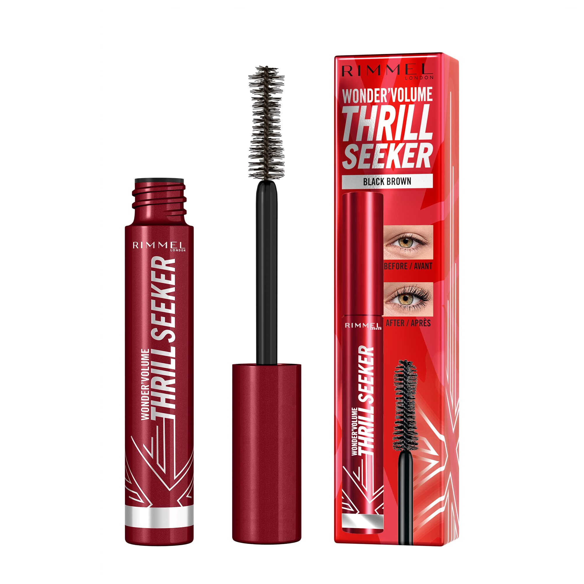 Rimmel London Thrill Seeker Mascara Brown Black - Bold Volume & Lengthening