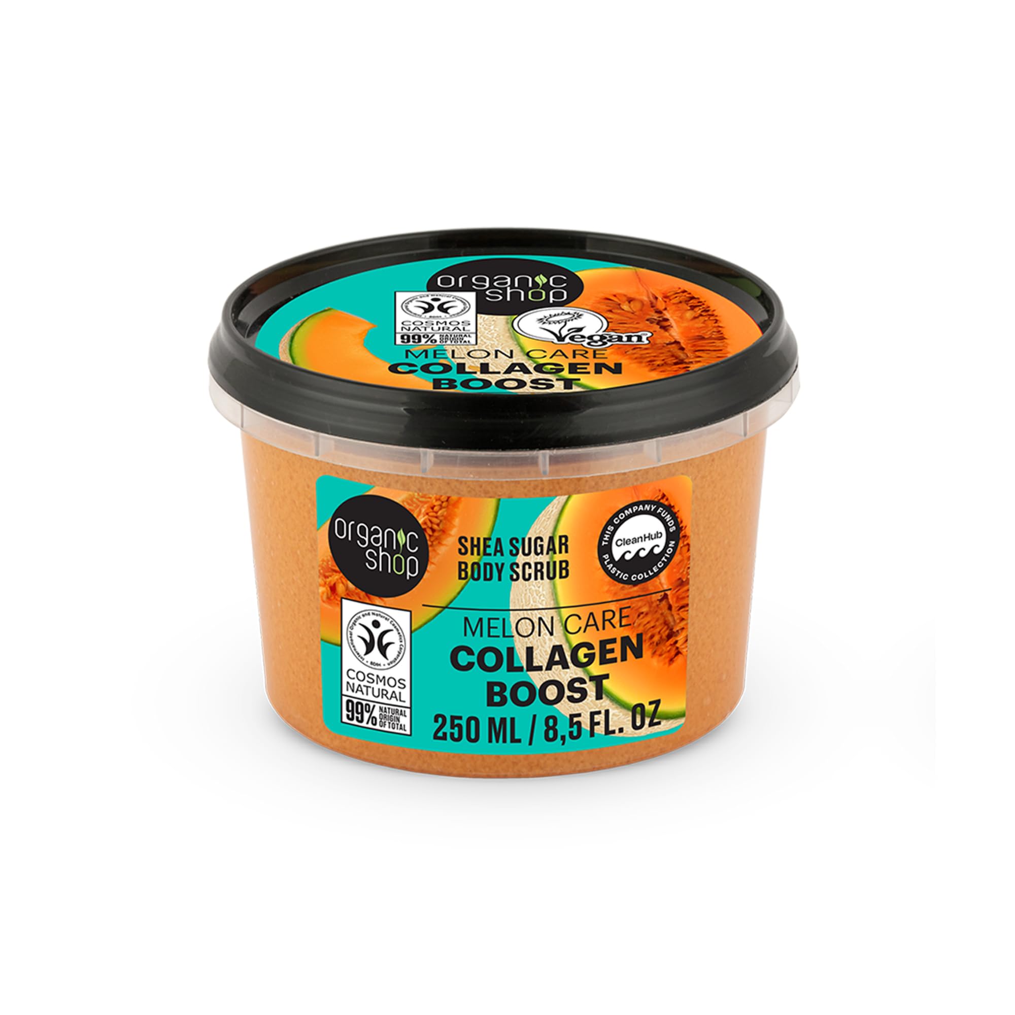 Organic Shop Collagen Boost Melon Care Body Scrub with Shea Butter - 250ml