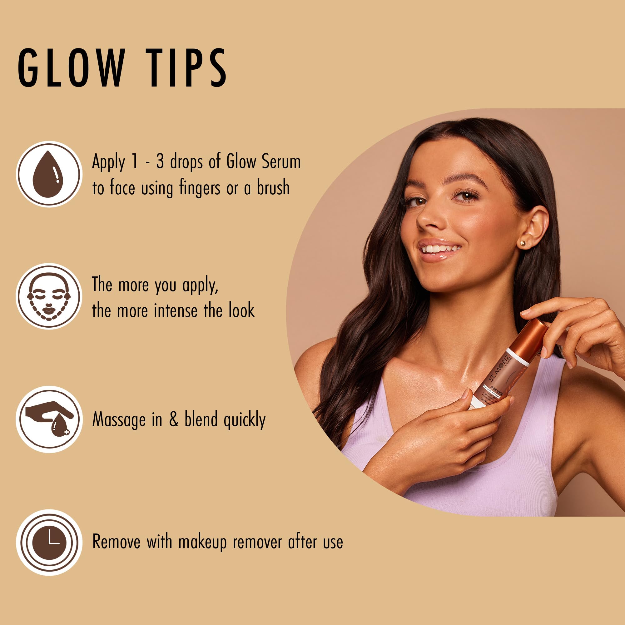 St Moriz Advanced Glow Serum Bronzing Drops with Hyaluronic Acid | Vegan | 25ml 5