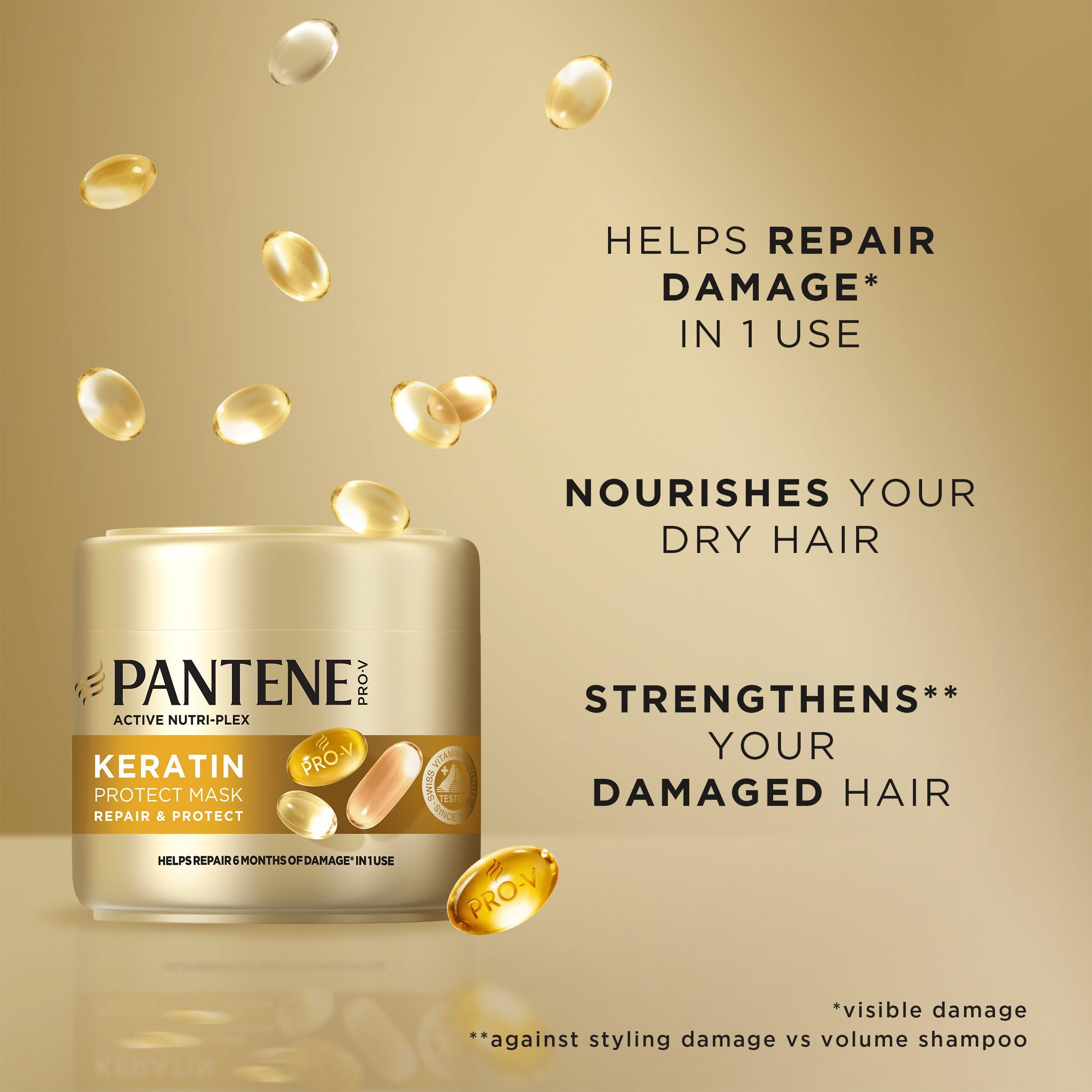 Pantene Pro-V Repair & Protect Keratin Protect Hair Mask 300 ml for Dry and Damaged Hair 4