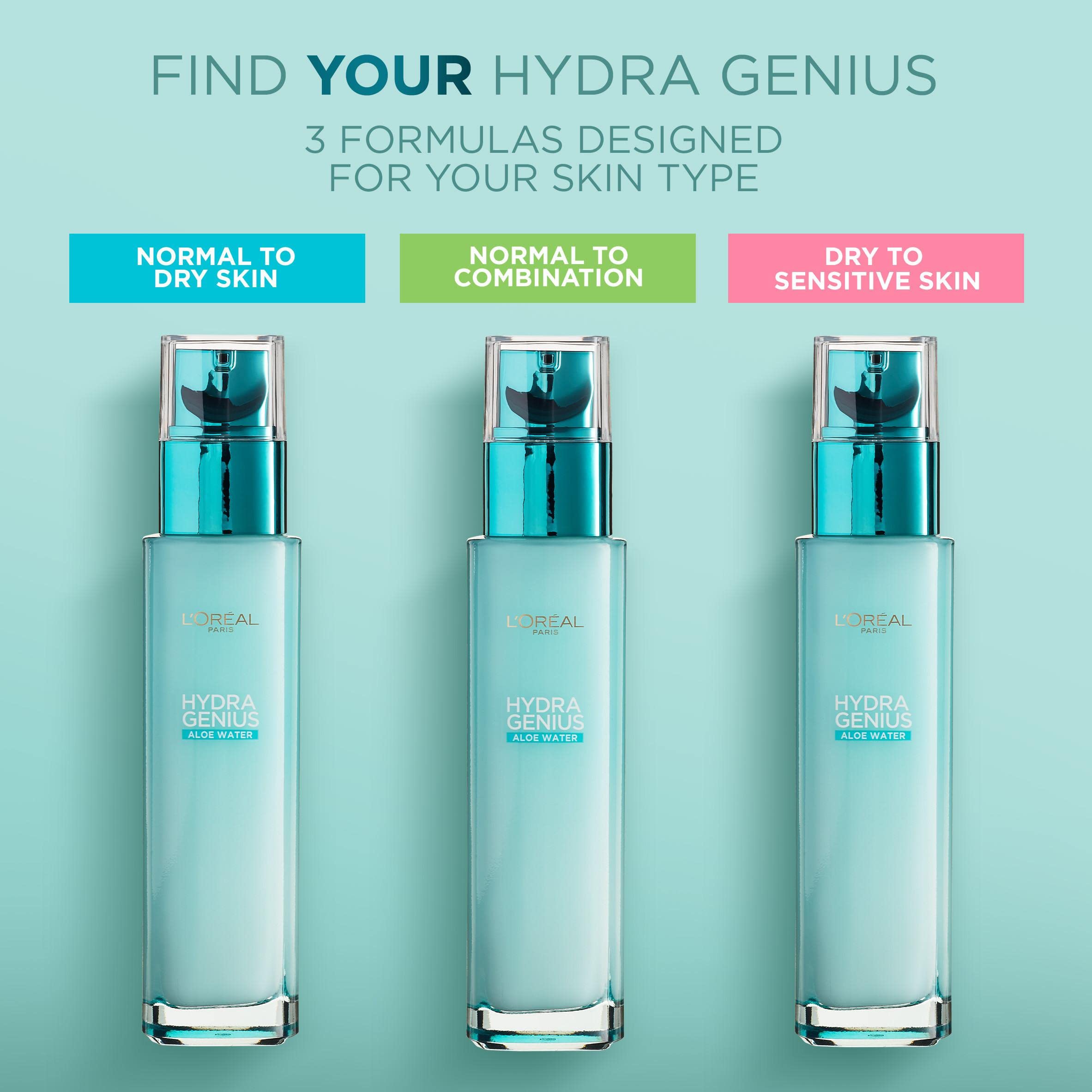 L'Oreal Paris Hydra Genius Hyaluronic Acid + Aloe Liquid Moisturiser for Normal to Dry Skin, 70 ml 5