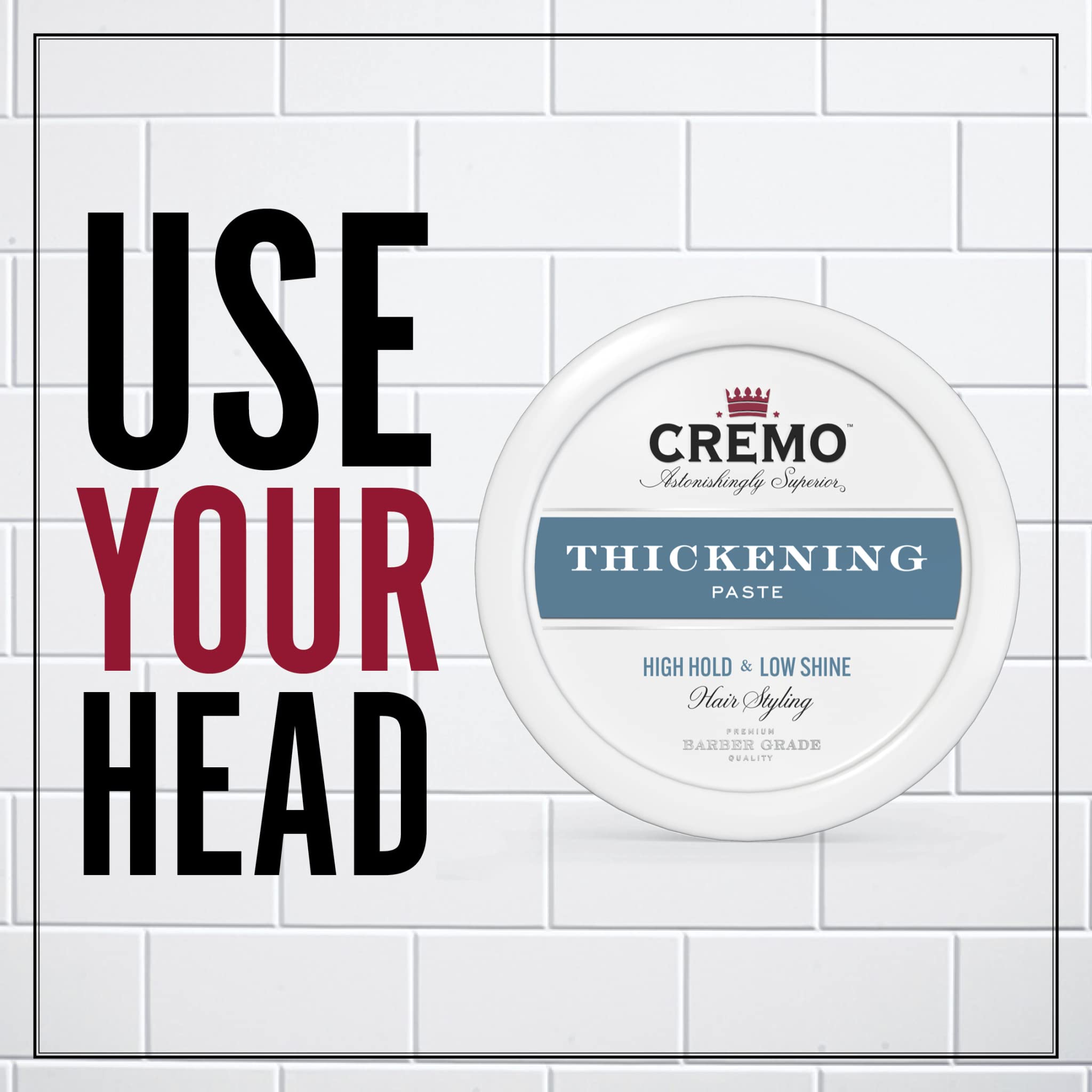 Cremo Thickening Hair Styling Paste for Men, High Hold Low Shine, 113 g 3