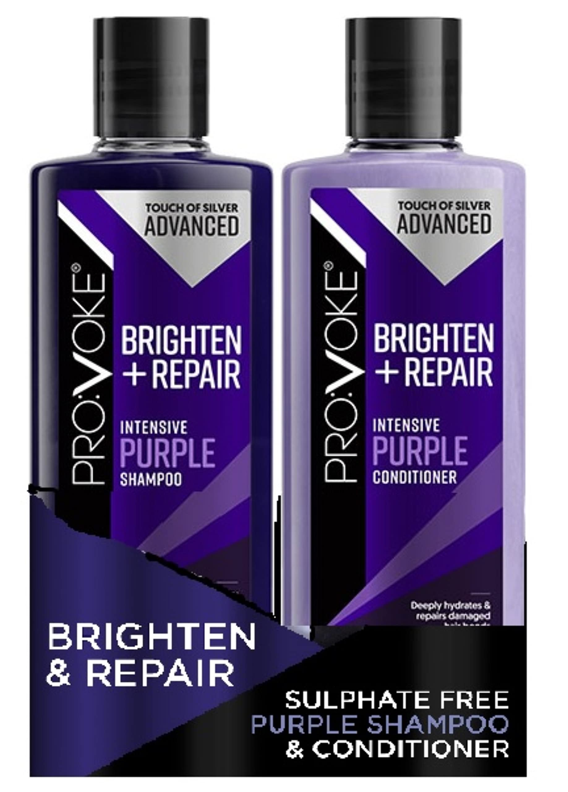 PROVOKE Touch of Silver Advanced Brighten and Repair Shampoo and Conditioner