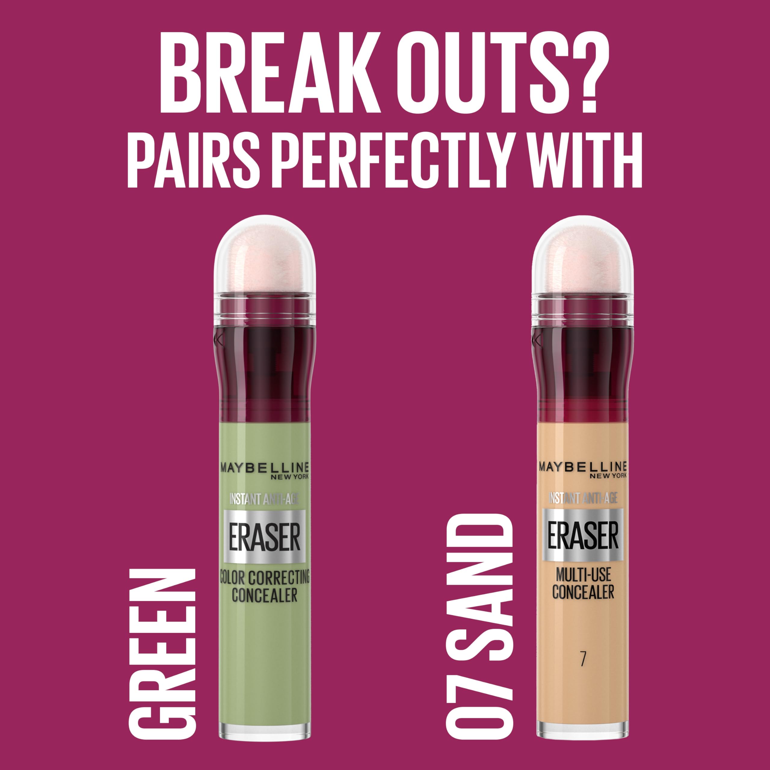 Maybelline Instant Anti-Age Eraser Eye Concealer for Dark Circles, Blemishes & Fine Lines - Shade 07 Sand 6