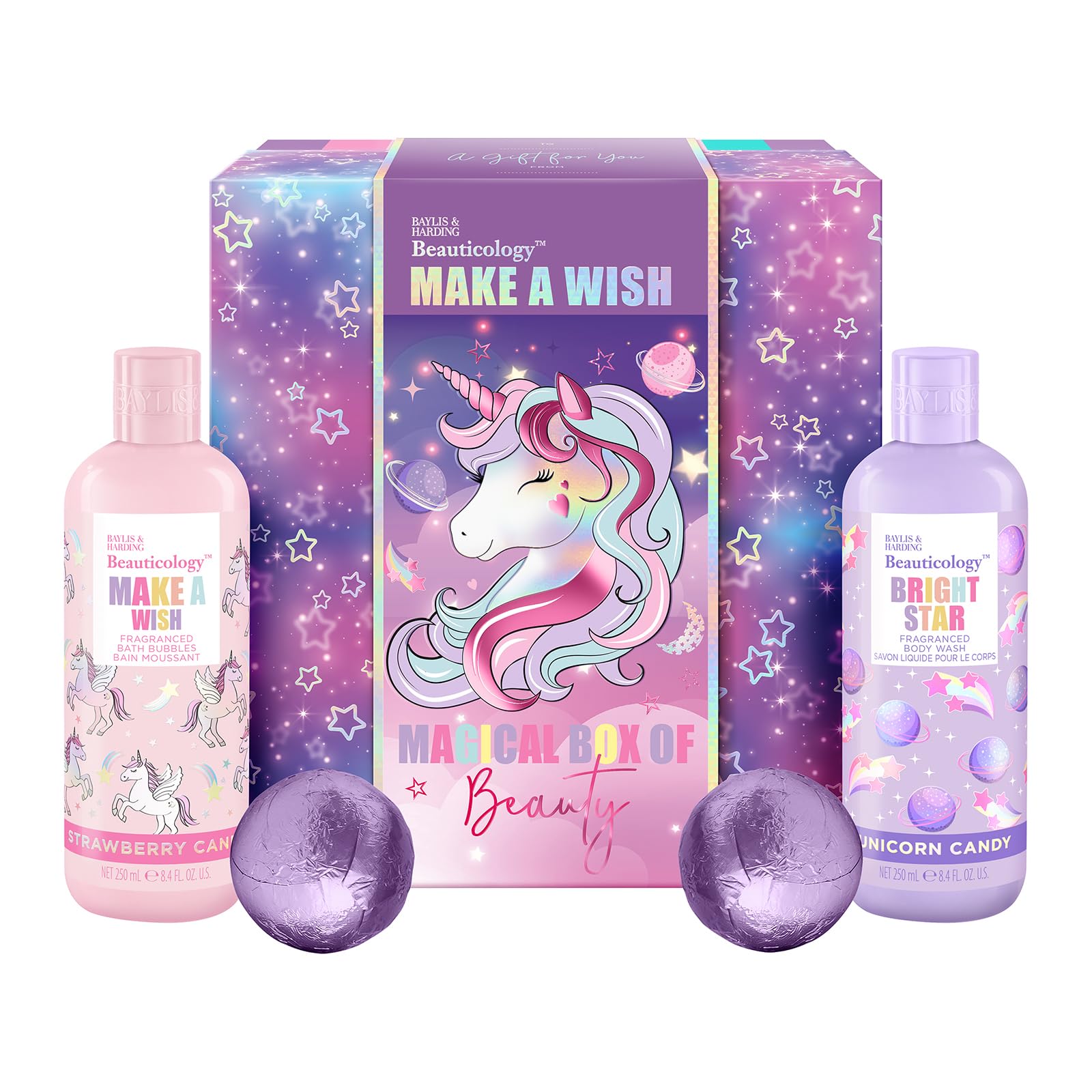 Baylis & Harding Beauticology Cosmic Gift Set with Body Wash, Bath Bubbles & Bath Bombs
