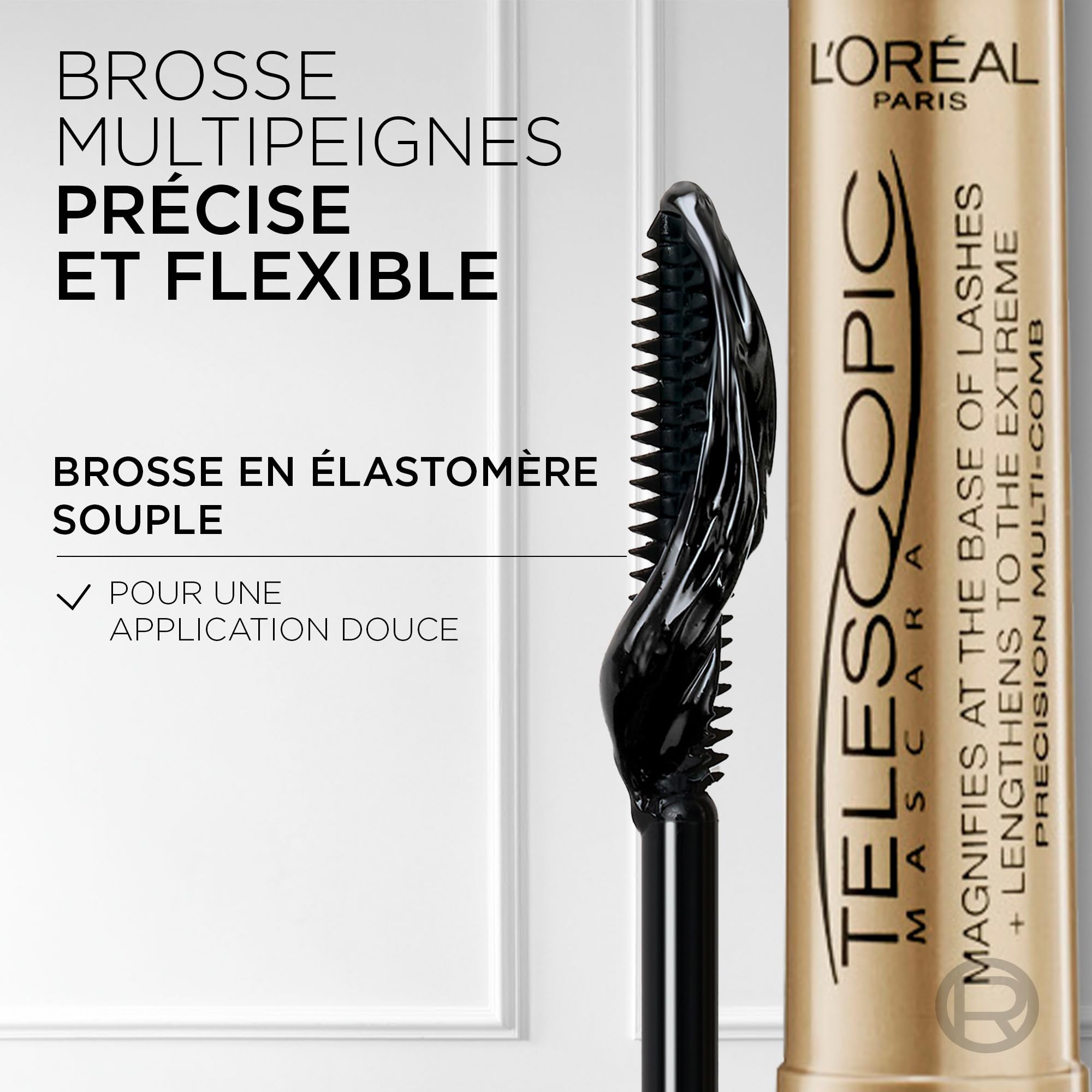 L'Oréal Paris Telescopic Mascara Magnetic Black for Up to 60% Longer Looking Lashes 6