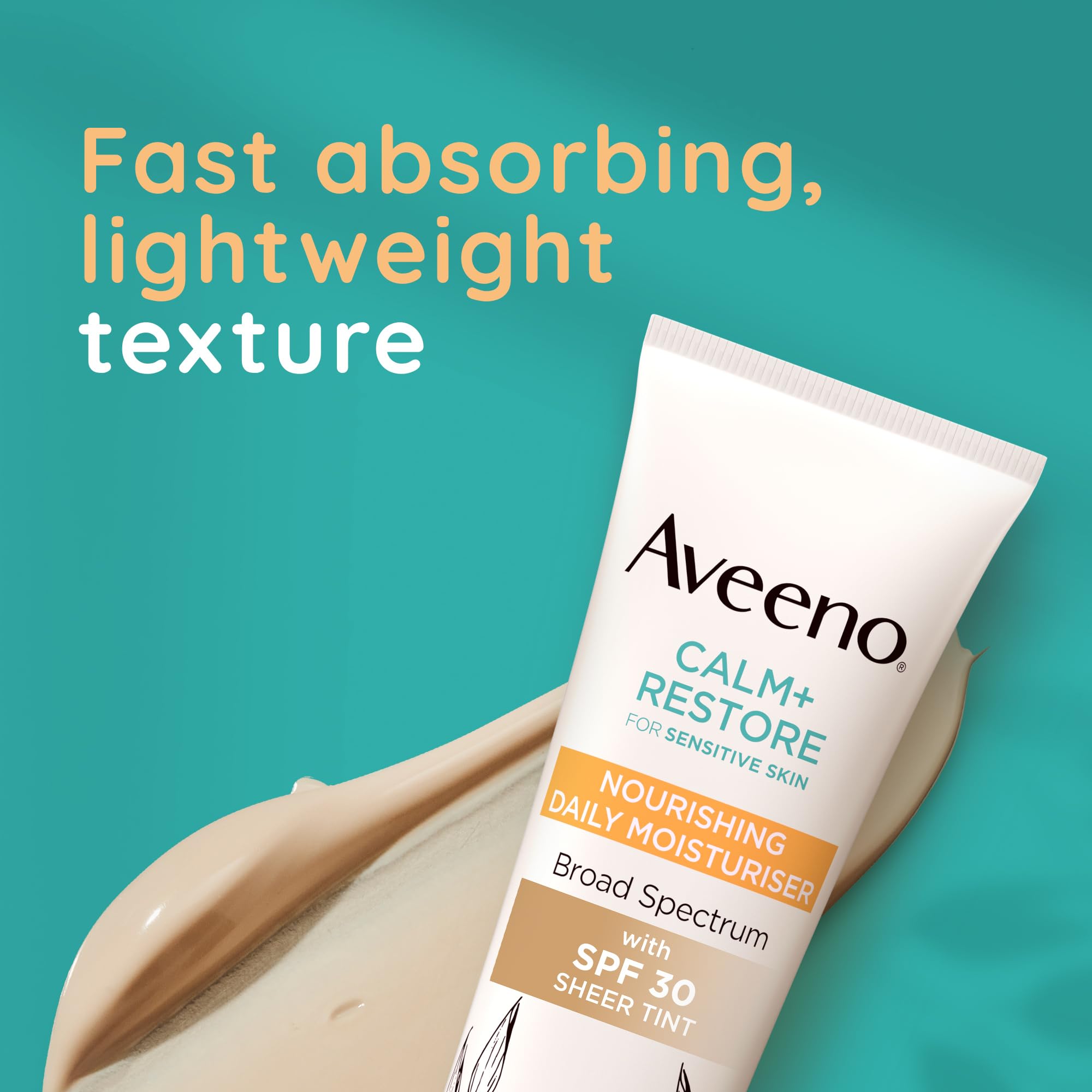 AVEENO CALM+RESTORE Nourishing Daily Moisturiser with SPF30, Fragrance-Free (50ml) 3