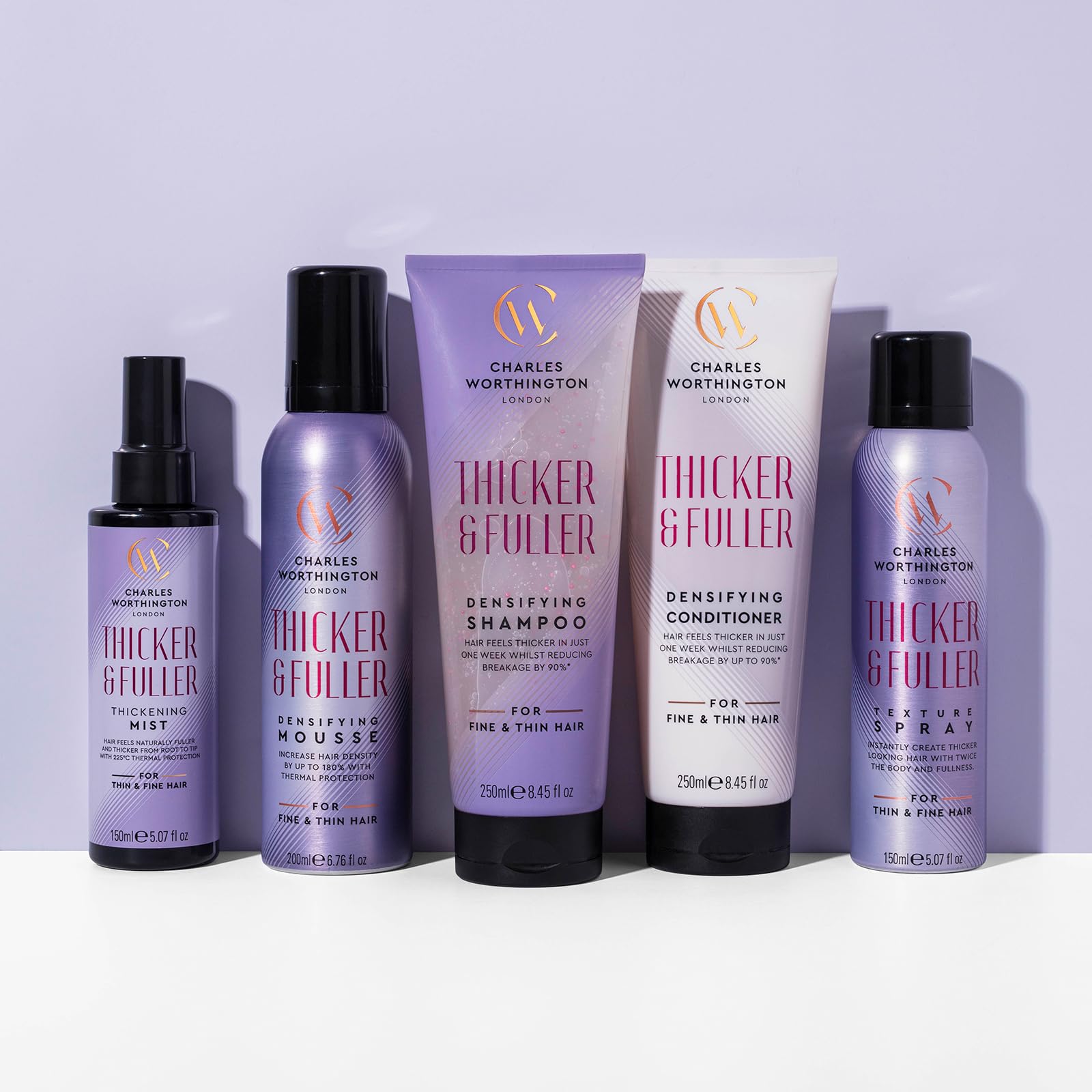 Charles Worthington Thicker and Fuller Densifying Mousse for Hair Volume 5
