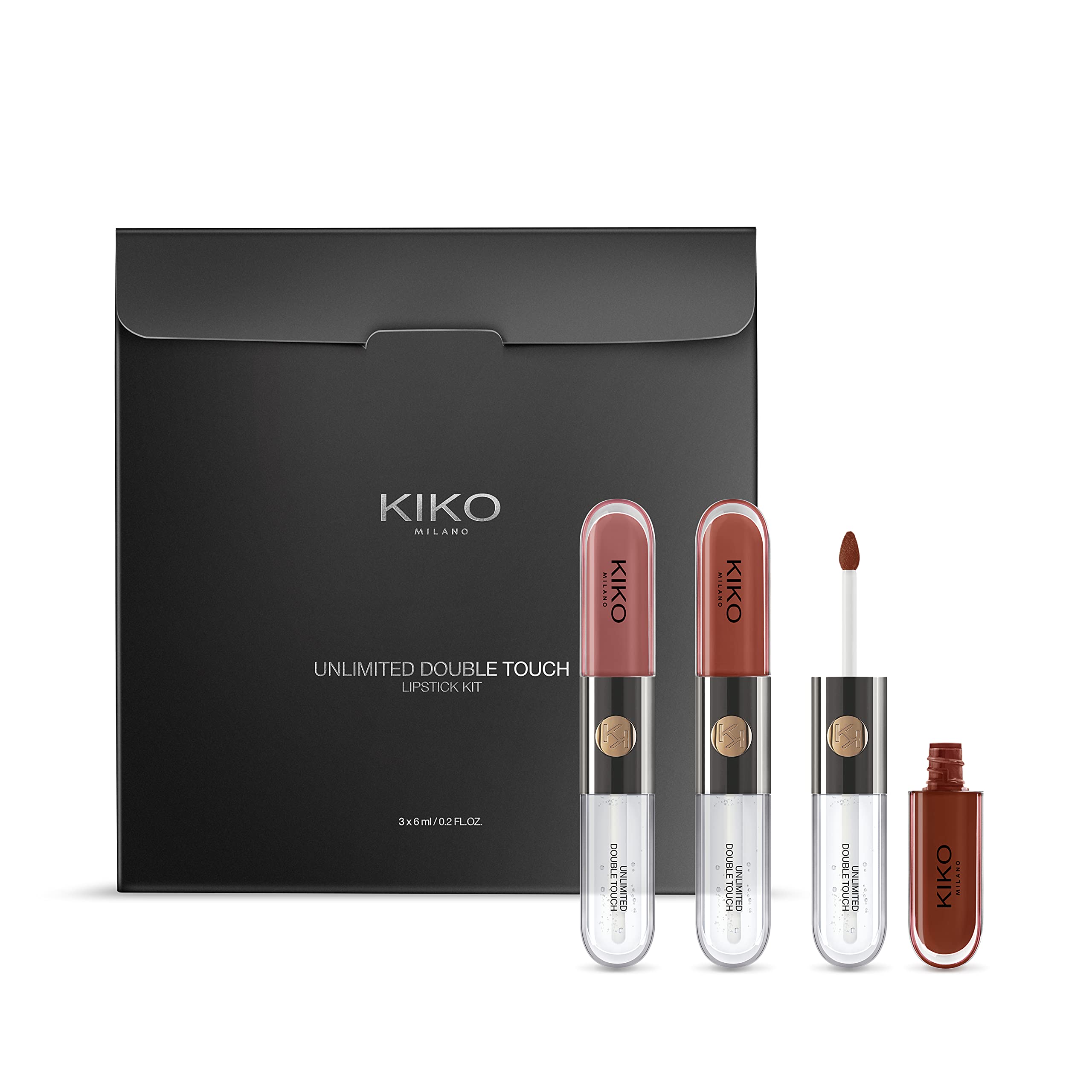 KIKO Milano Unlimited Double Touch Lipstick Kit | 3 Two-Step Liquid Lipsticks 4