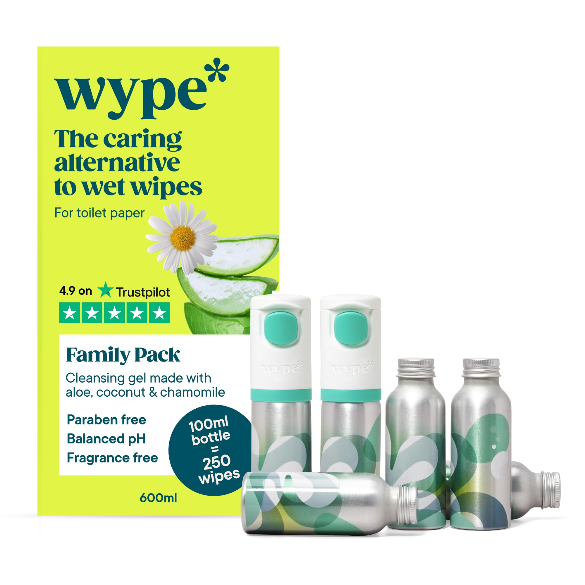 Wype Family Bundle: Toilet Roll Gel - Flushable Wet Wipe Alternative