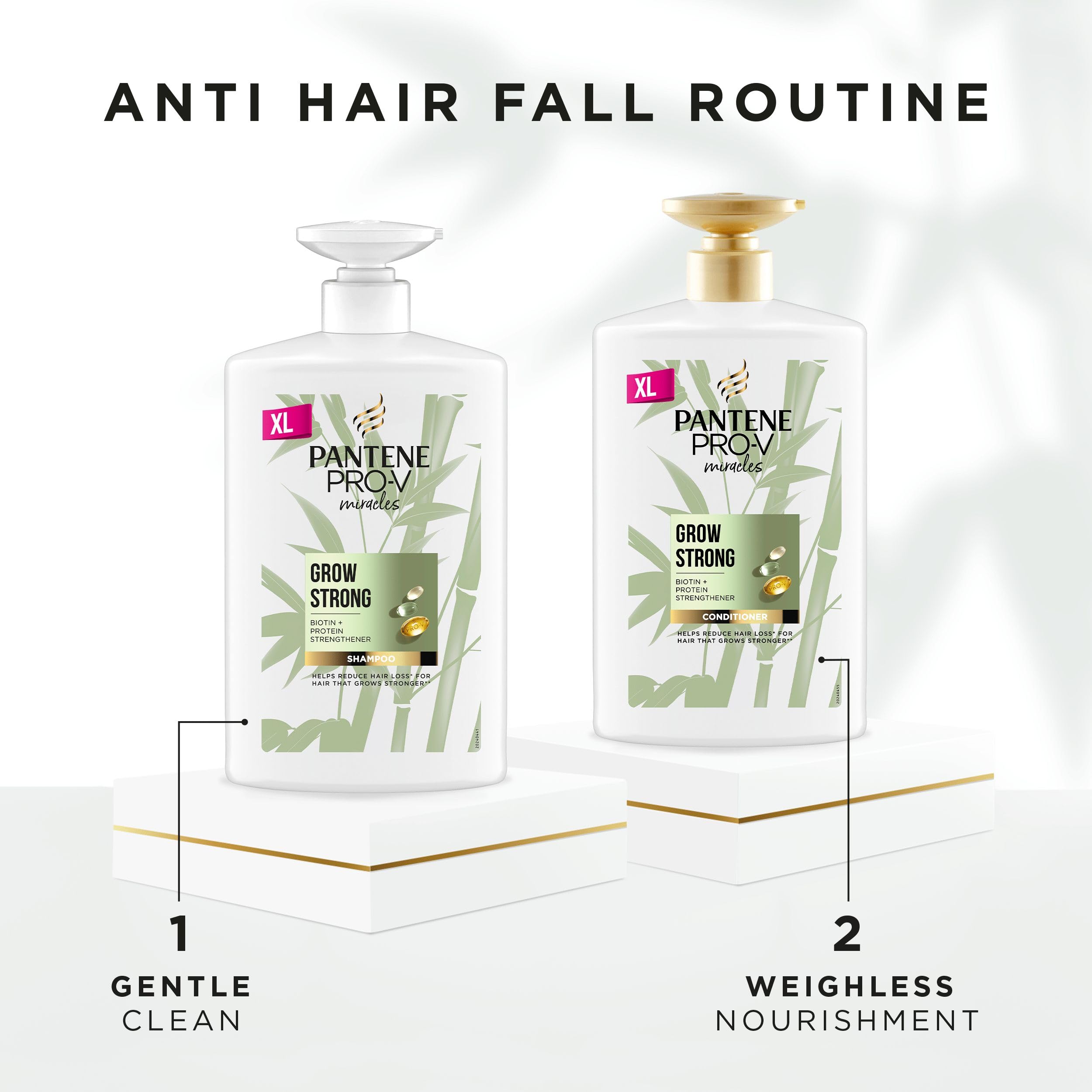 Pantene Biotin & Bamboo Conditioner for Dry Damaged Hair | Reduces Breakage 6