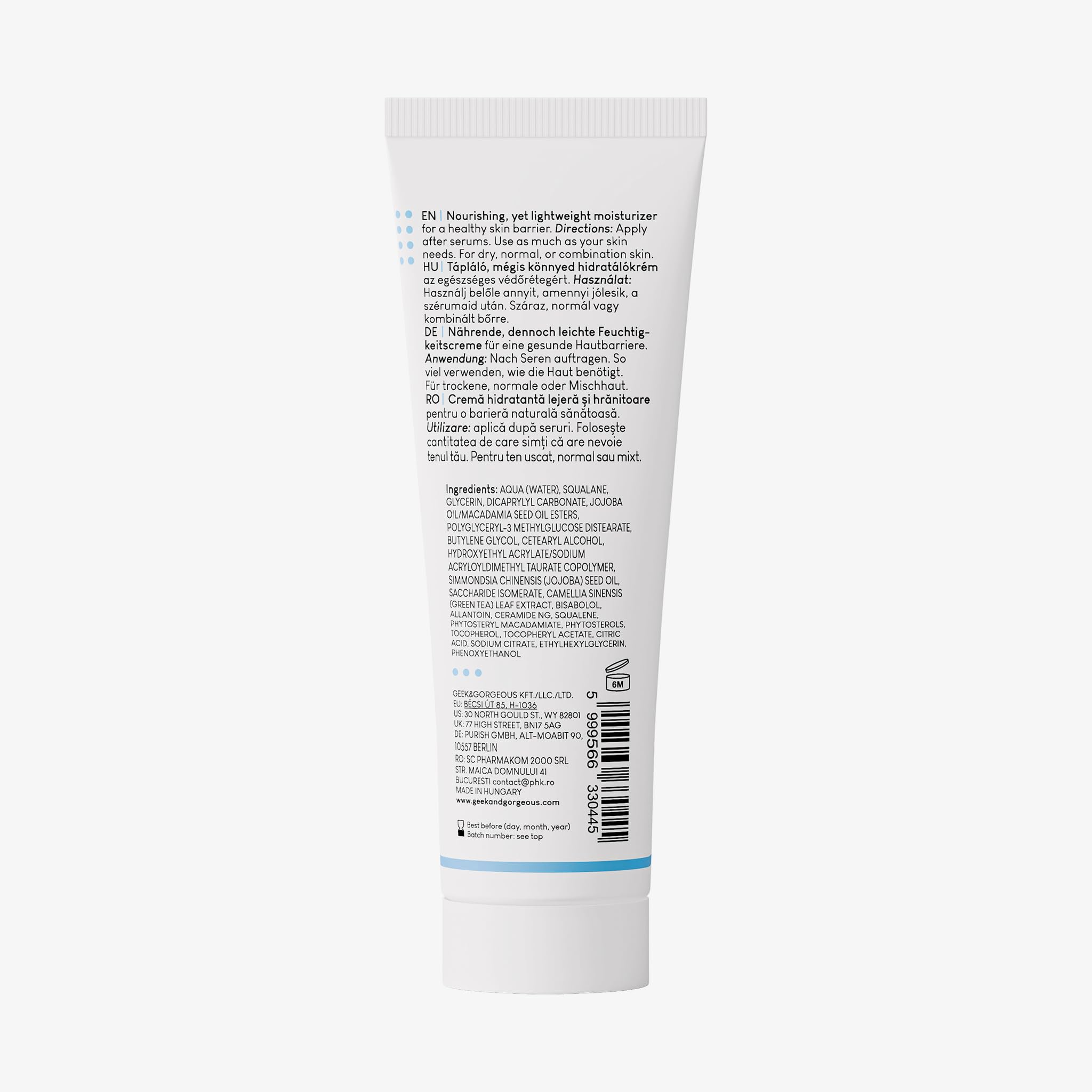 Geek & Gorgeous Happier Barrier Lightweight Moisturizer with Squalane and Ceramides, 50 ml