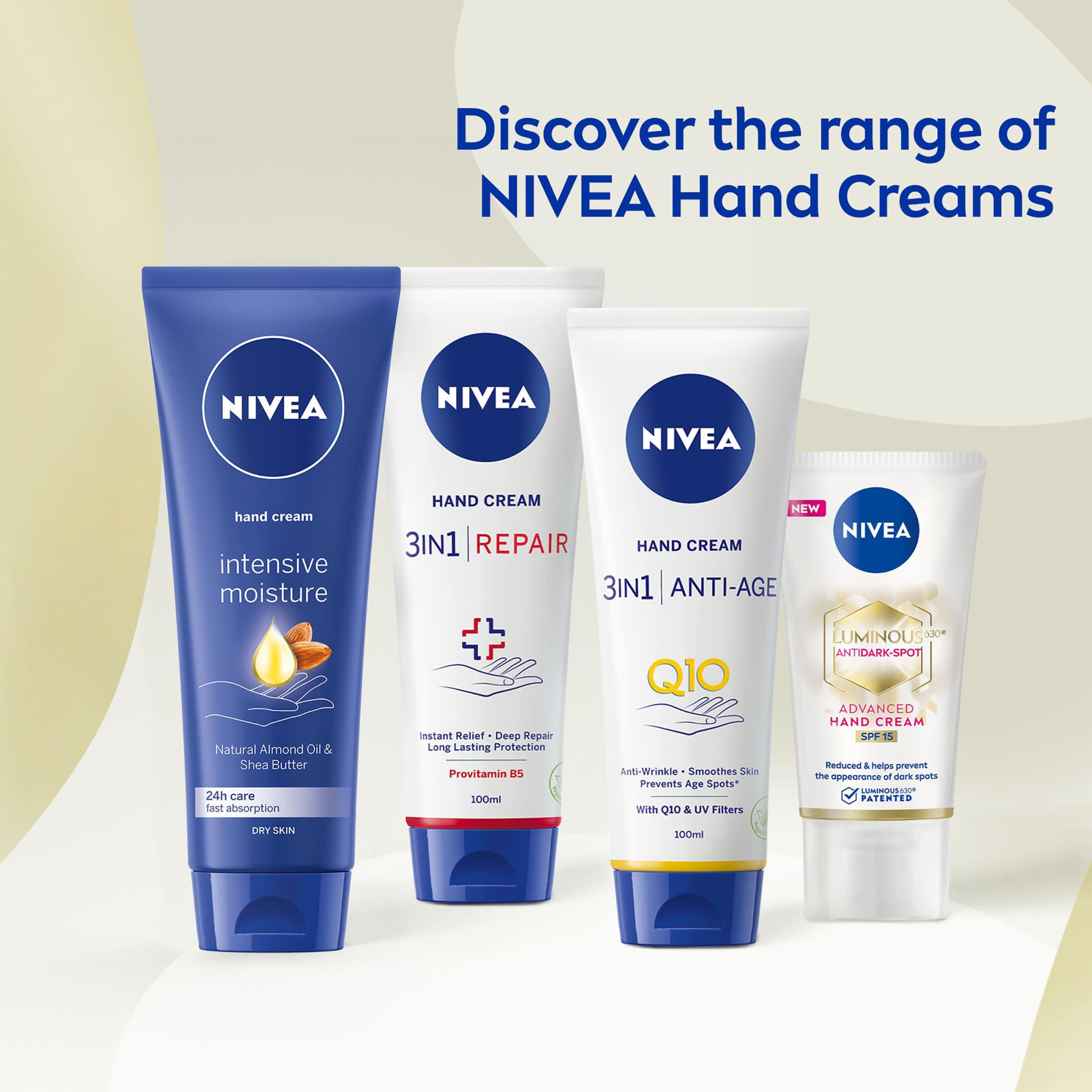 NIVEA 3in1 Q10 Anti-Age Care Hand Cream for Wrinkle Reduction and Hydration (100ml) 7