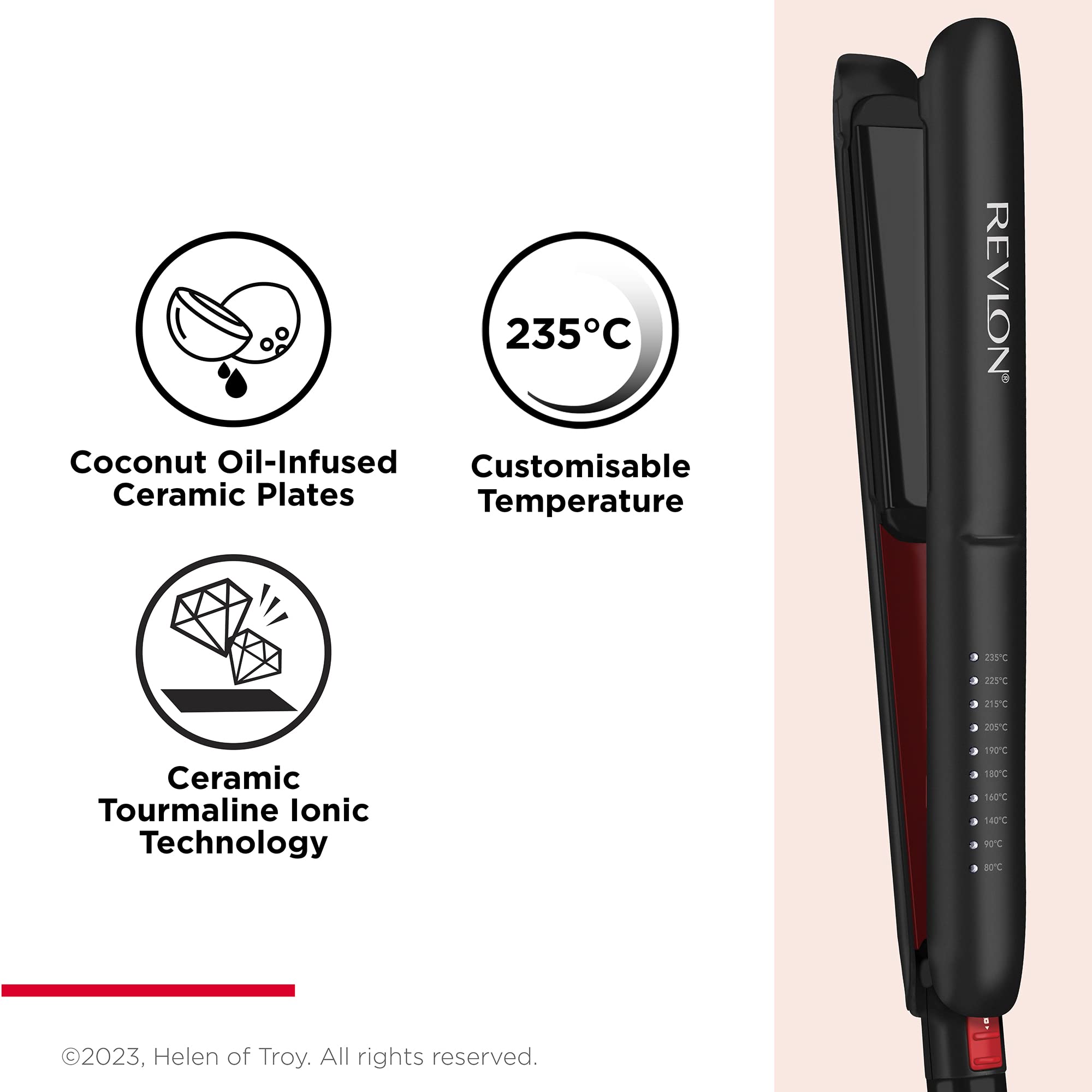 Revlon Smoothstay Haarglätter mit Kokosöl (25 mm, dreifach beschichtet) 5