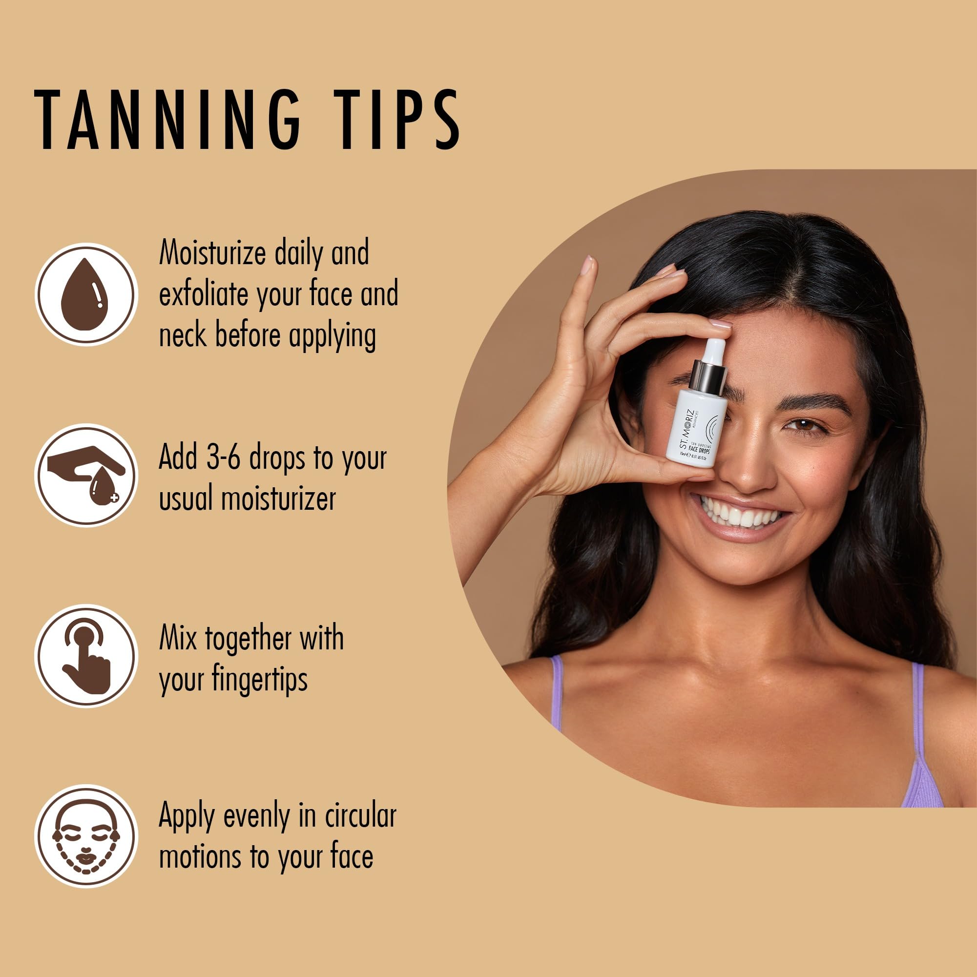 St. Moriz Advanced Face Tanning Drops | Für eine individuelle, sanfte Bräune und einen sonnengeküssten Teint: Bräunungstropfen für die Hautpflege | Mit feuchtigkeitsspendender Aloe Vera | Dermatologisch getestet | Vegan &amp; Tierversuchsfrei | 15 ml 5