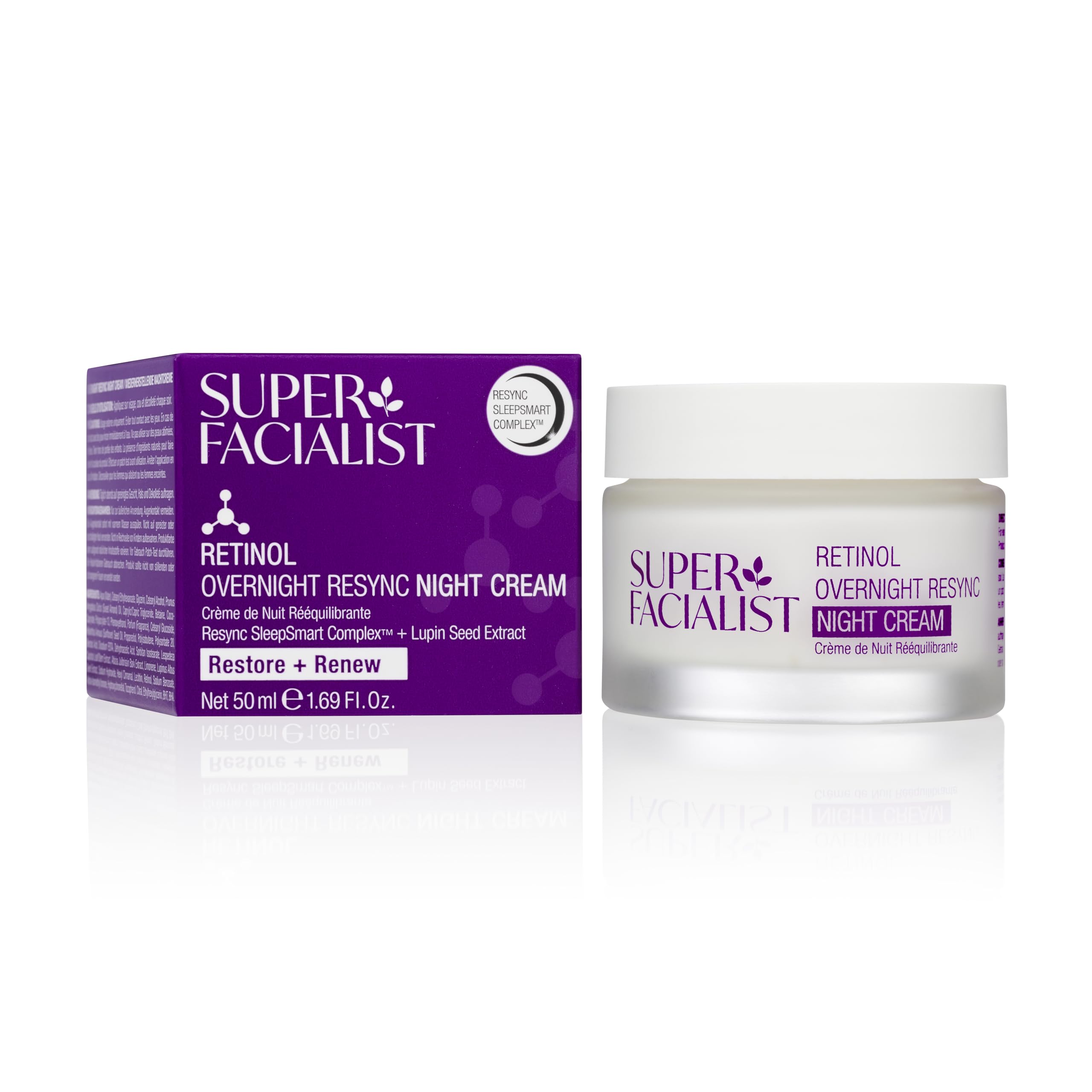 Super Facialist Retinol Overnight Resync Night Cream 50ml – Anti-Ageing
