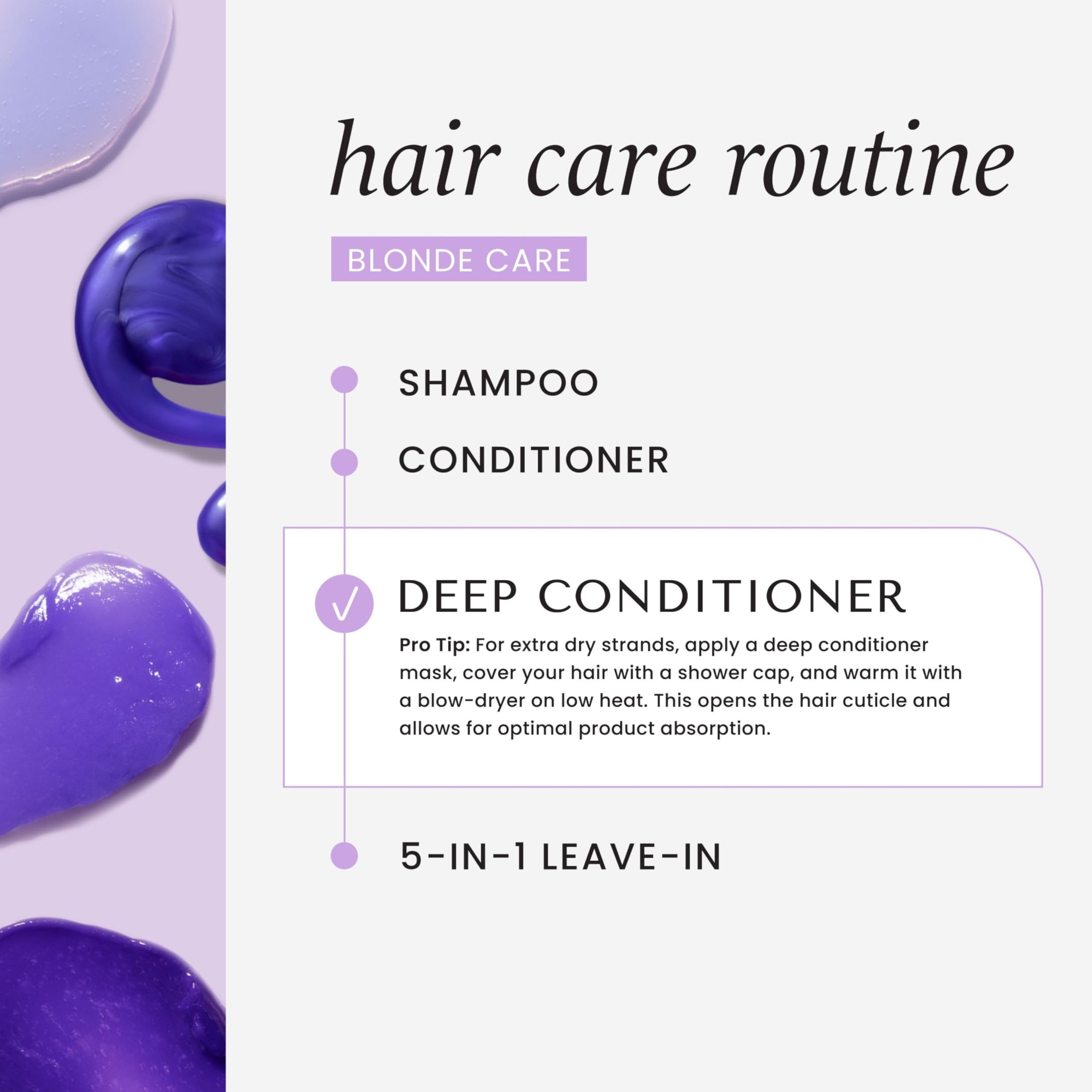 HASK Blonde Care Deep Conditioner Treatment with Elderberry Oil & Vitamin C for Brassy Tones 8