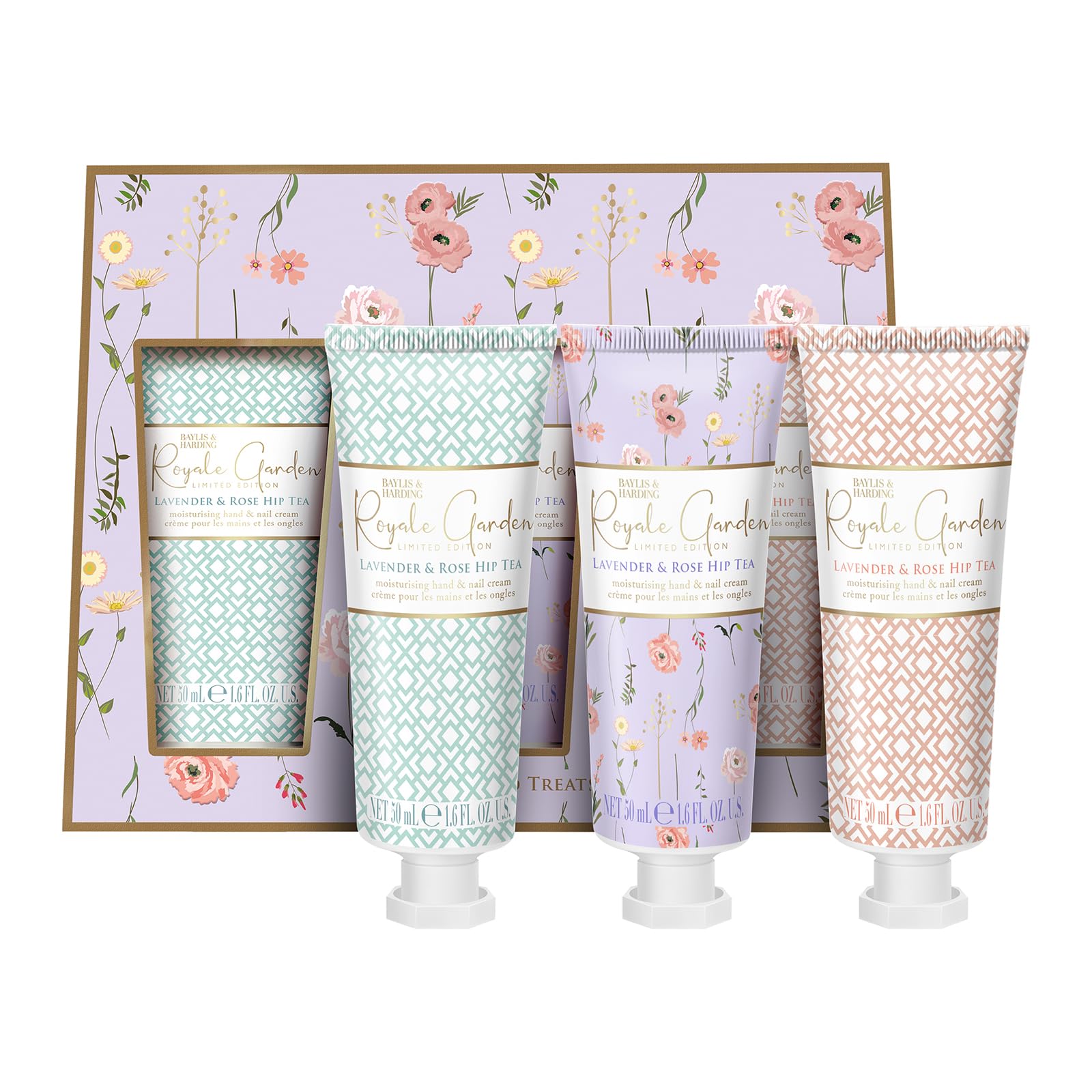 Baylis & Harding Royale Garden Lavender & Rosehip Tea Luxury Hand Treats Gift Set - Vegan Friendly