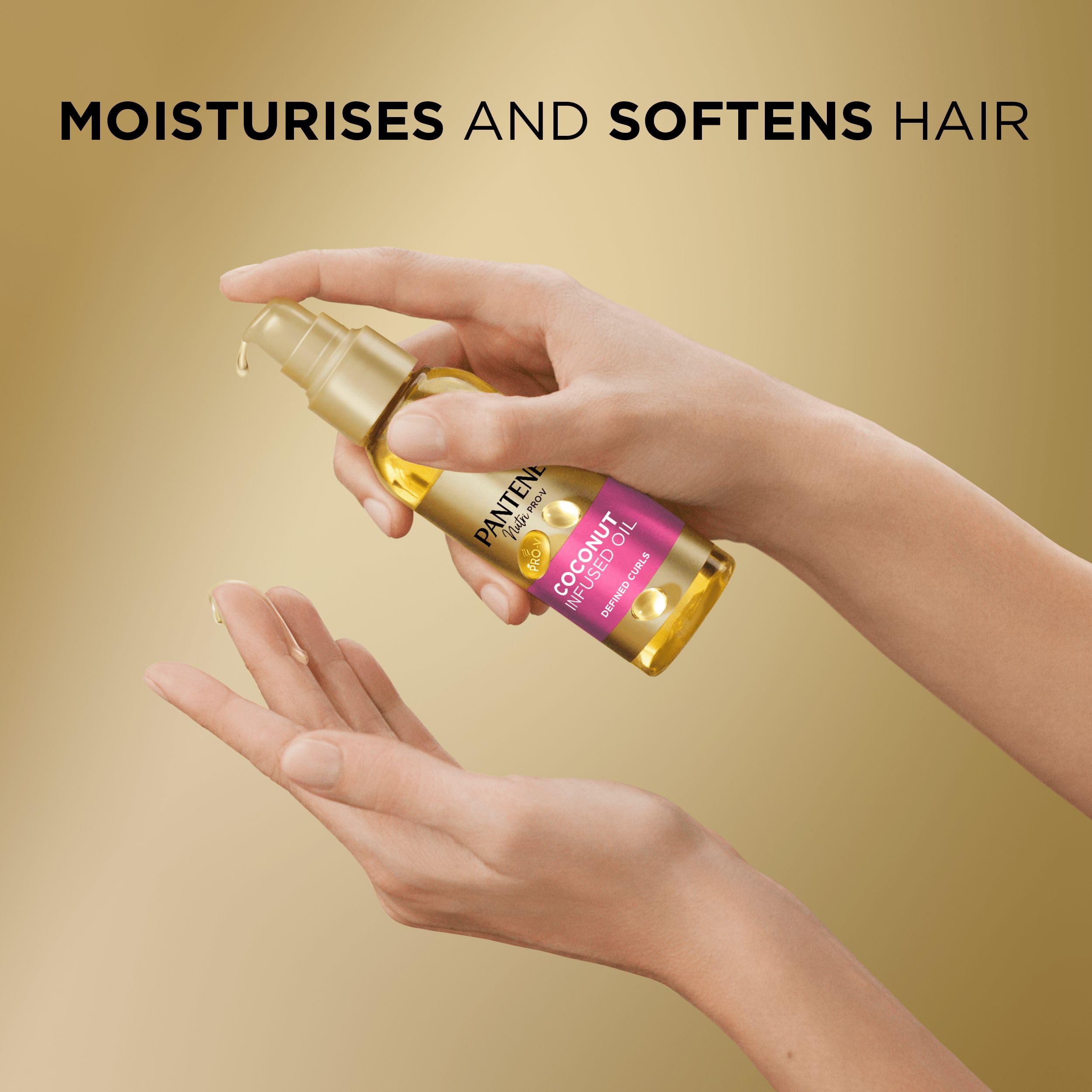 Pantene Pro-V Defined Curls Coconut Infused Hair Oil 100ml for Frizzy Hair 5