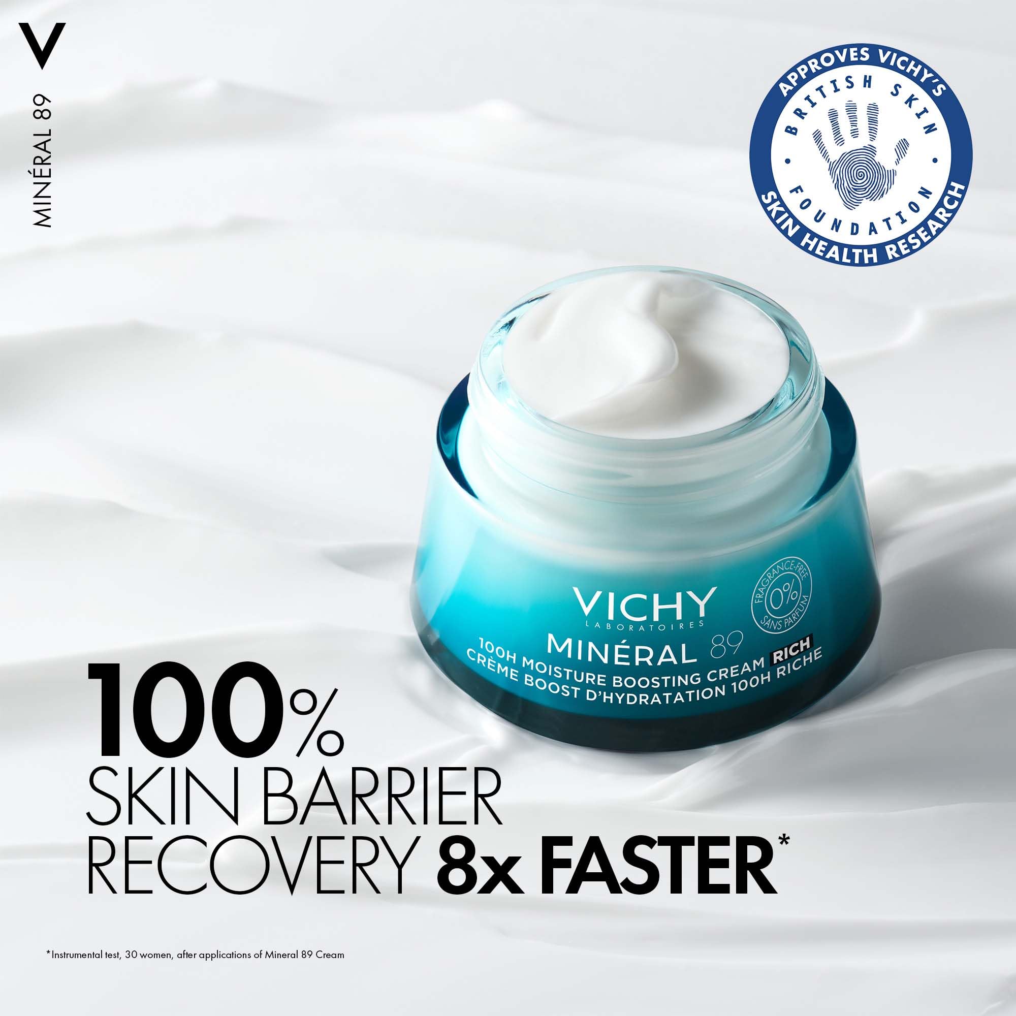 Vichy Minéral 89 100H Moisture Boosting Rich Cream with Hyaluronic Acid