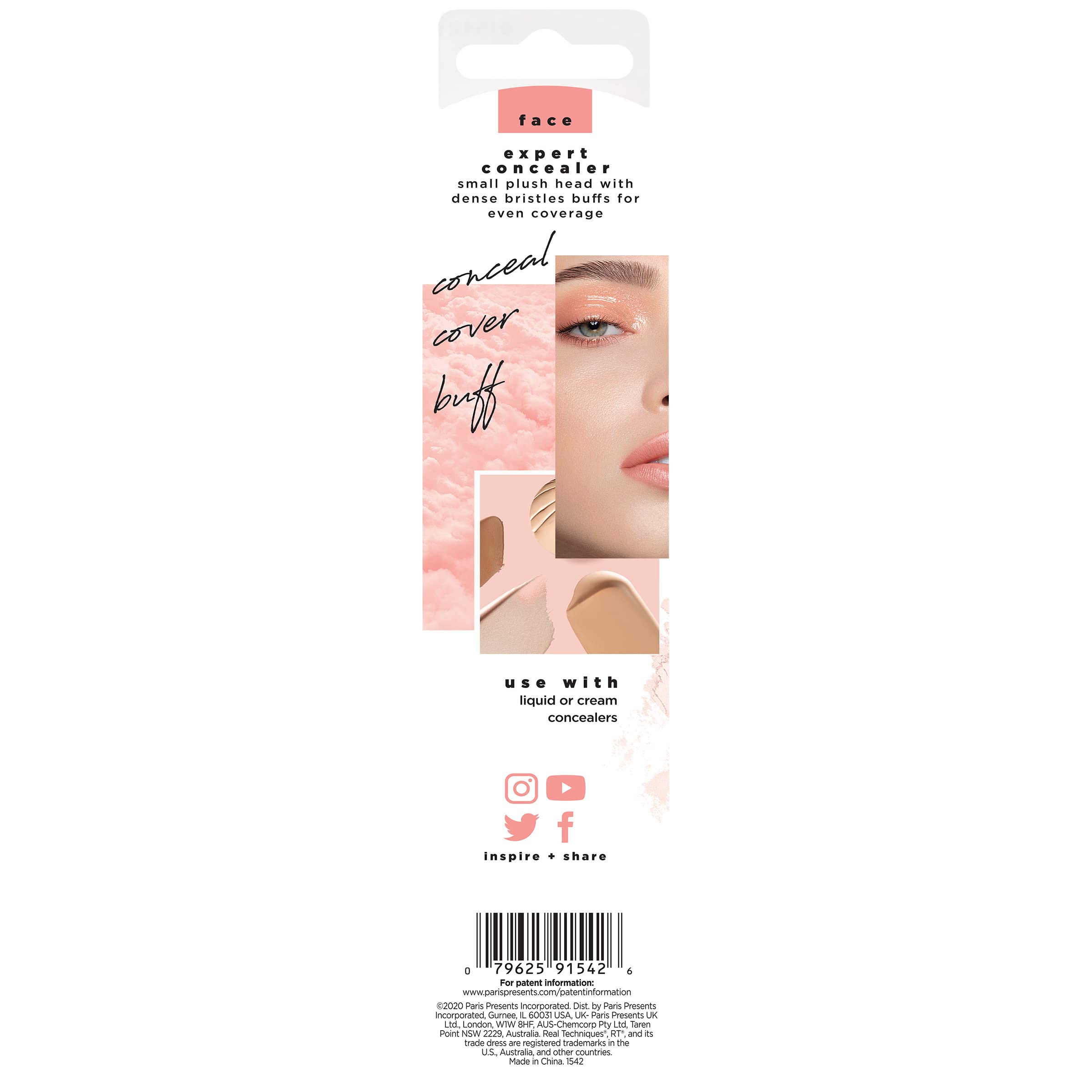 Real Techniques Expert Concealer Make-up-Pinsel (Verpackungs- und Grifffarbe kann abweichen) 6