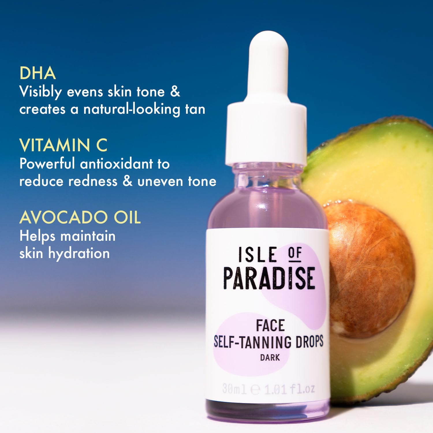 Isle of Paradise Selbstbräunungs-Gesichtstropfen Dunkel (10 ml) – Selbstbräunungstropfen zur Hautpflege hinzufügen – Natürliche Inhaltsstoffe &amp; Vegan 5