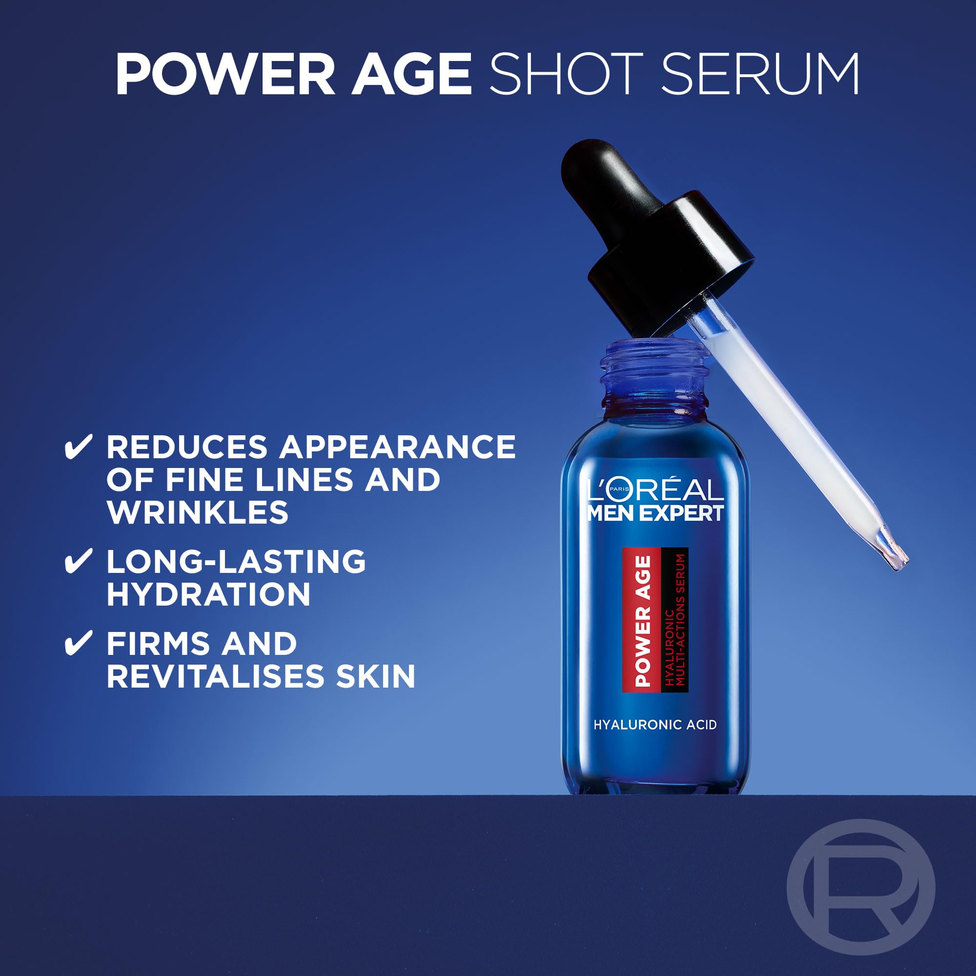 L’Oréal Paris men expert Power Age Hyaluronic Acid Serum for Men, 30ml