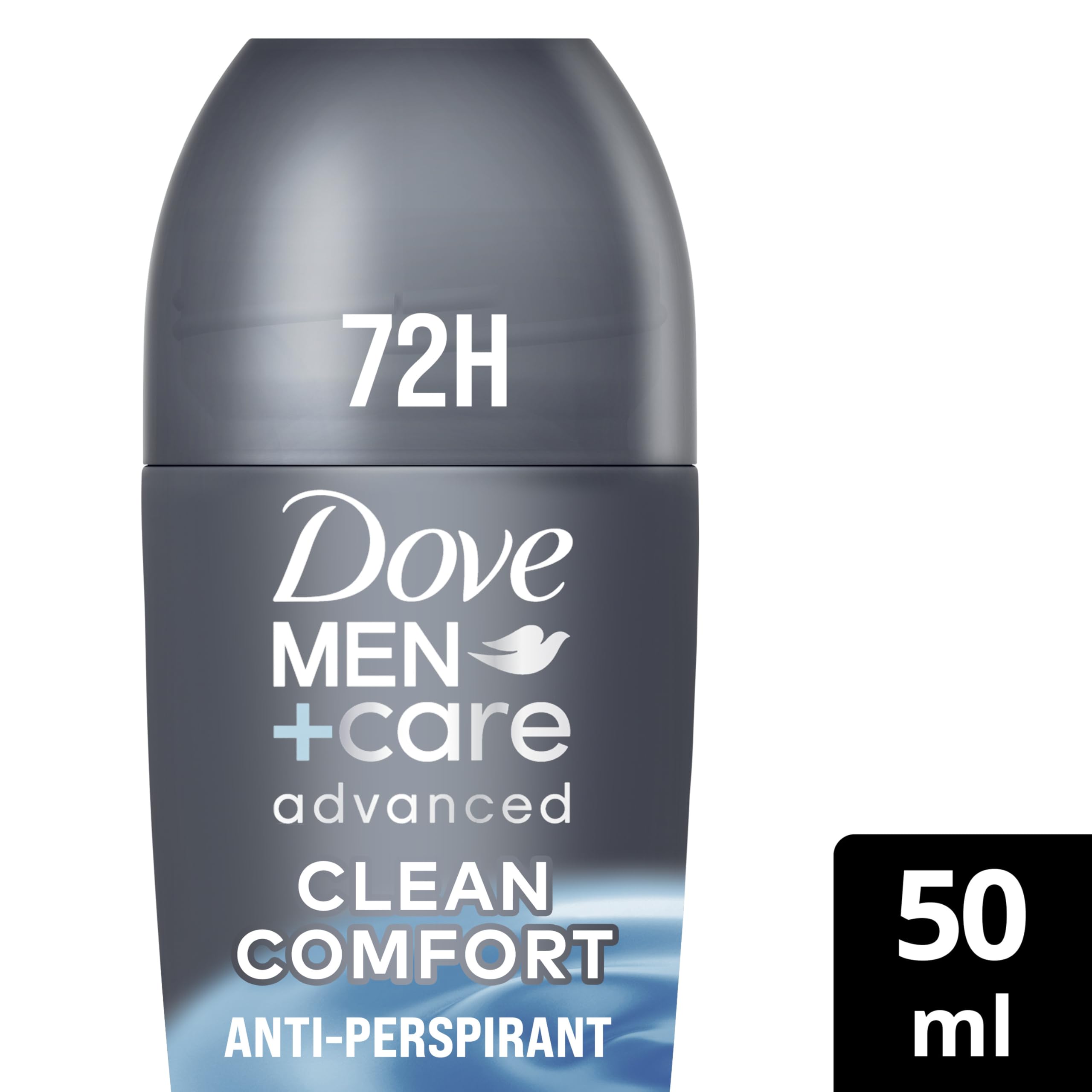 Dove Men+Care Advanced Clean Comfort Antiperspirant Roll On, 72H Protection, 50 ml
