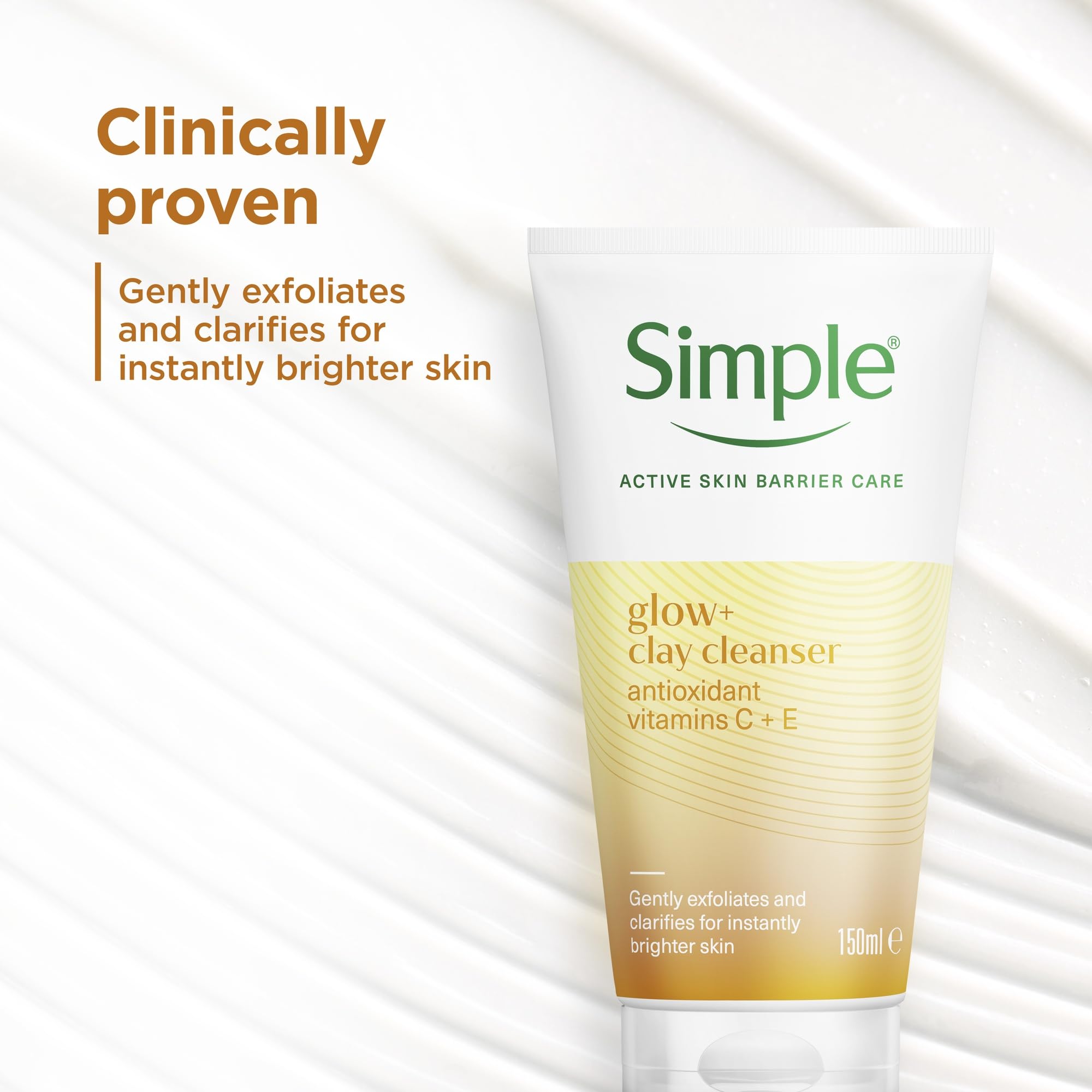 Simple Protect 'N' Glow Express Glow Clay Polish Cleanser hinterlässt ein natürliches Hautgefühl 3
