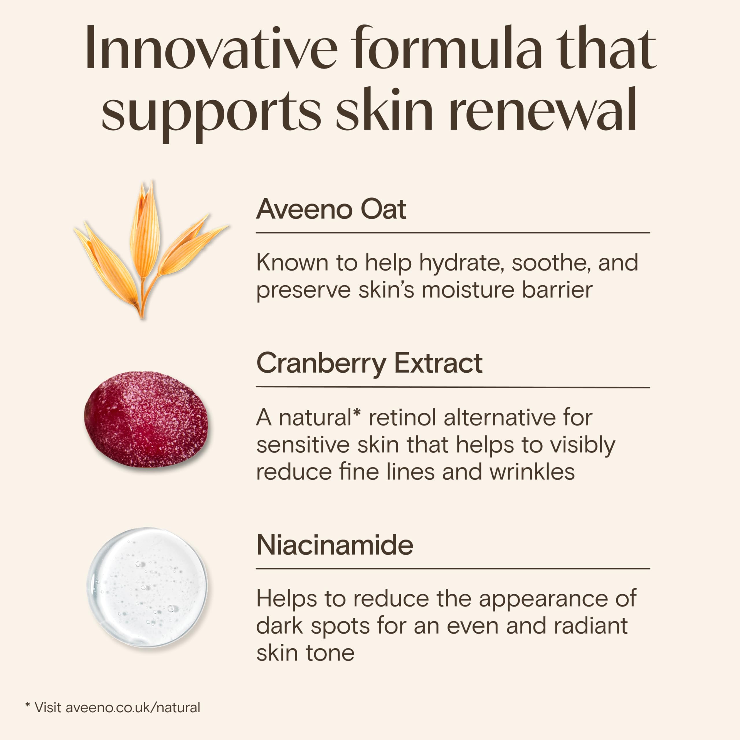 AVEENO Age Renewal Serum with Oat + Retinol Alternative for Wrinkles and Firmness 30ml 5