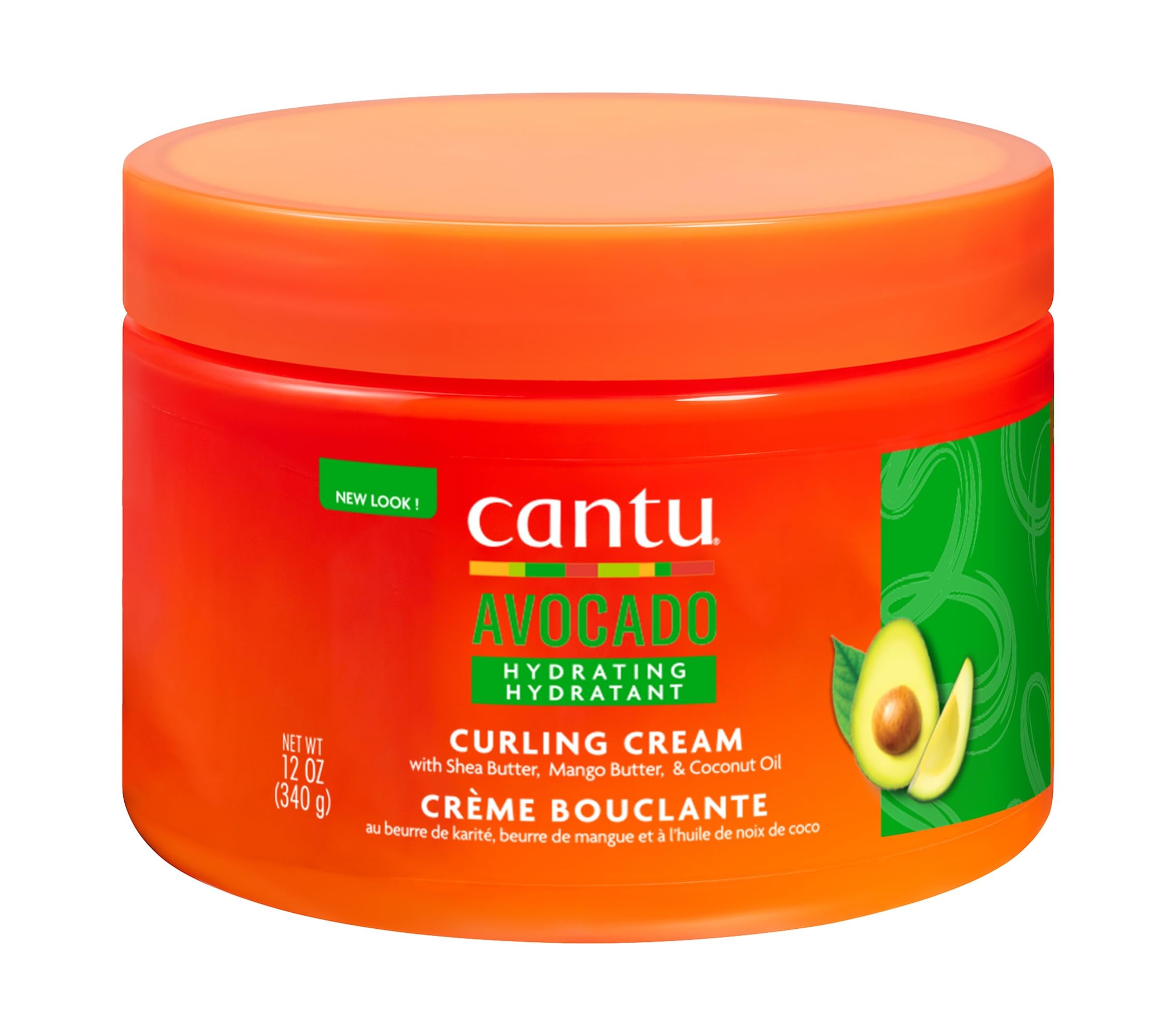 CANTU Avocado Curling Cream for Curly Hair, 340g - Deep Hydration & Definition
