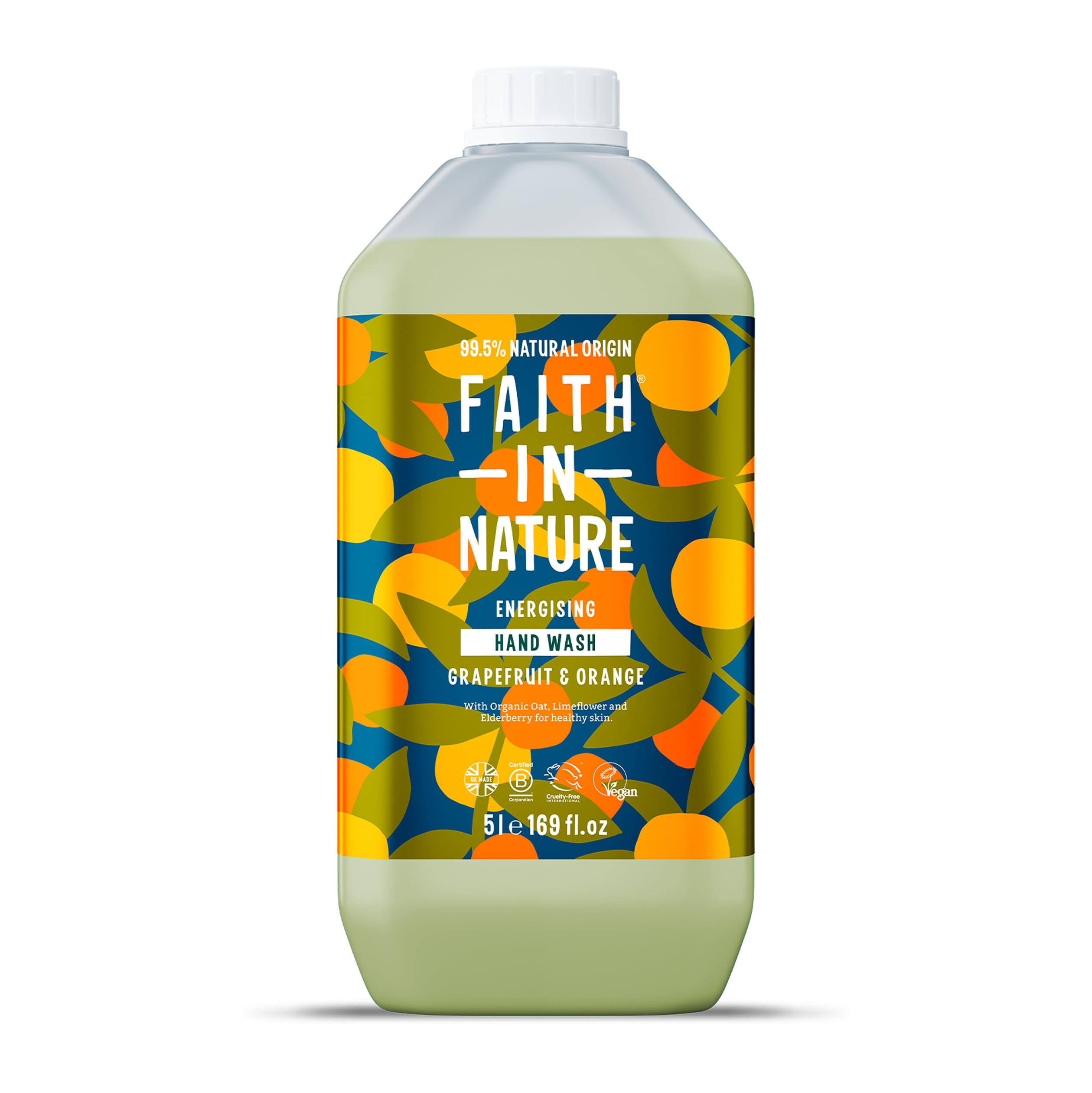 FAITH IN NATURE Energising Grapefruit & Orange Liquid Hand Wash Refill (5L)