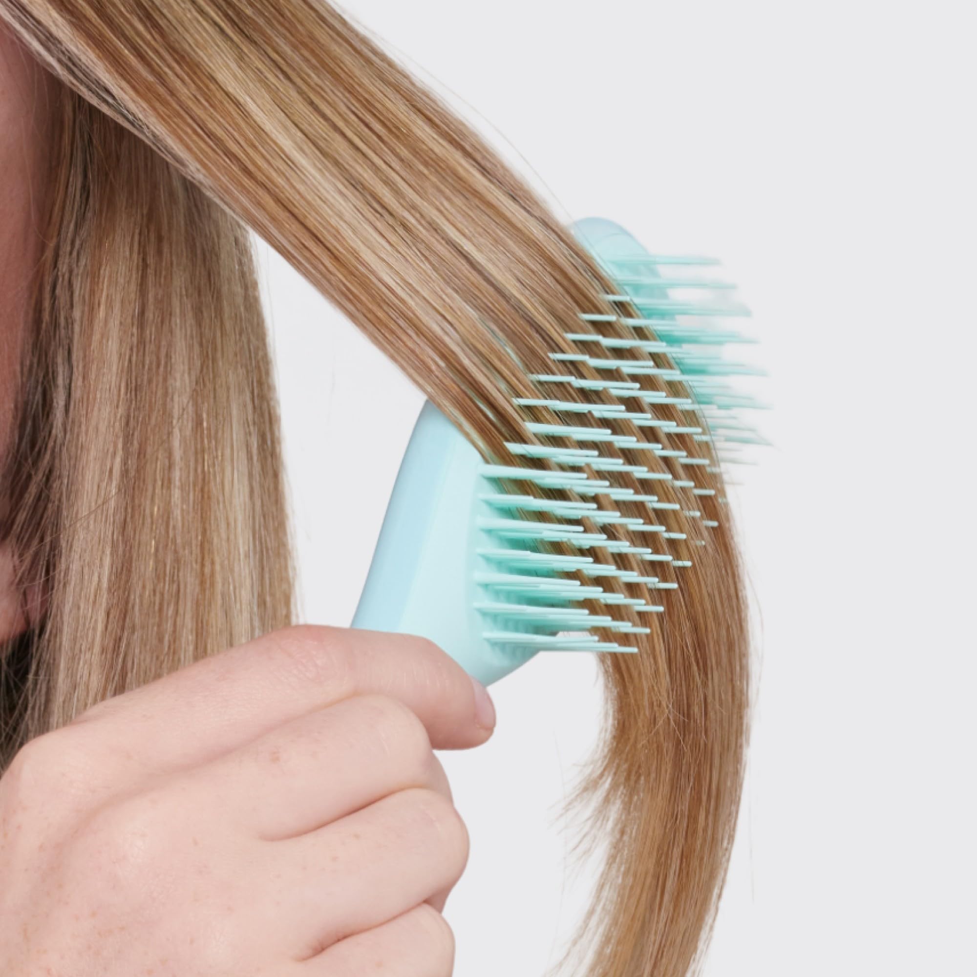 Tangle Teezer Mini Ultimate Detangler for Fine & Fragile Hair - Jade Lagoon Travel Brush 9