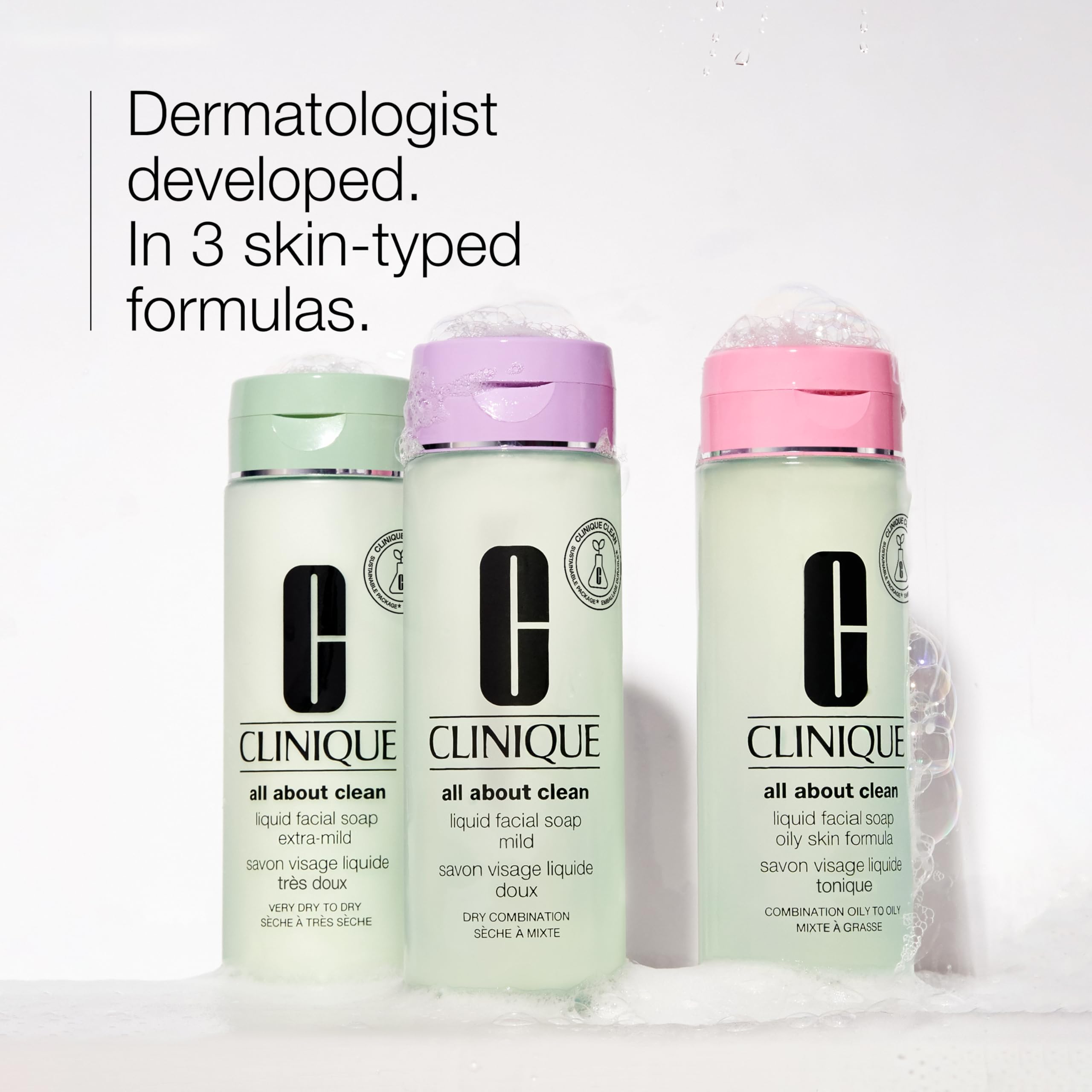 Clinique All About Clean Liquid Facial Cleanser Soap for Dry Combination Skin