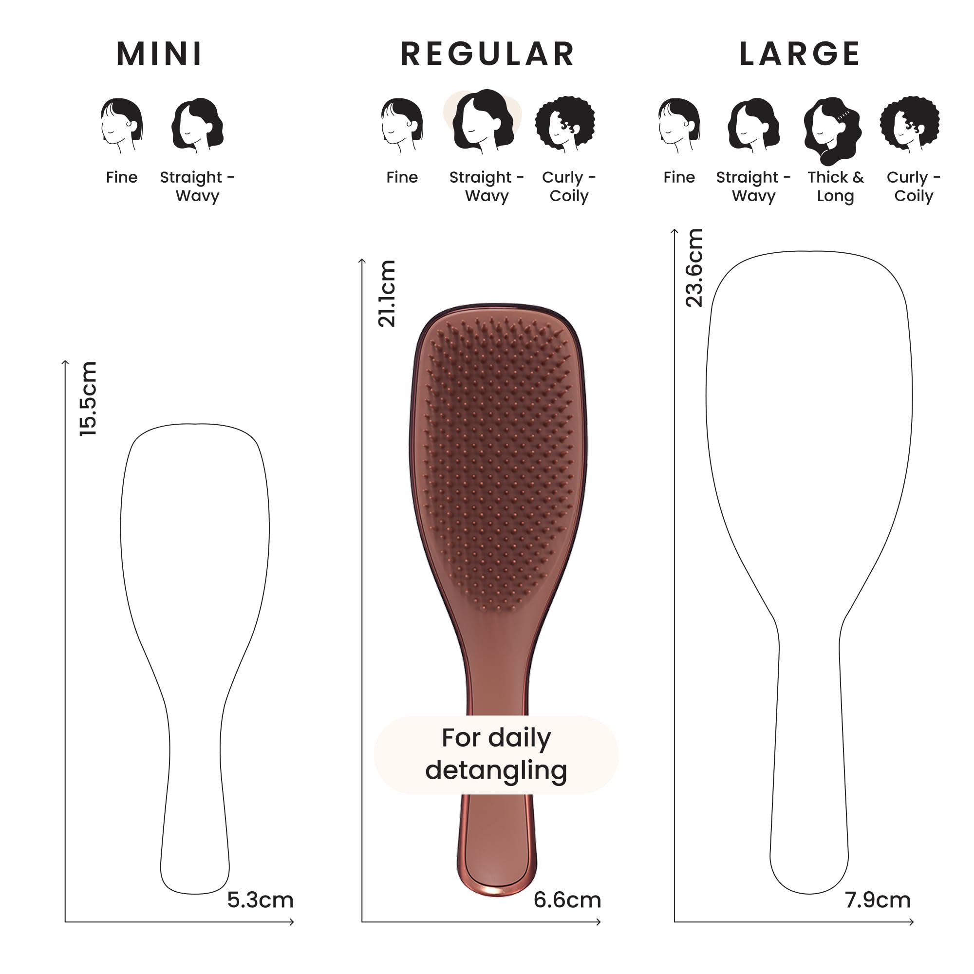 Tangle Teezer Ultimate Detangler Hairbrush - Chocolate Bronze Chrome Finish - Wet & Dry Detangling 8