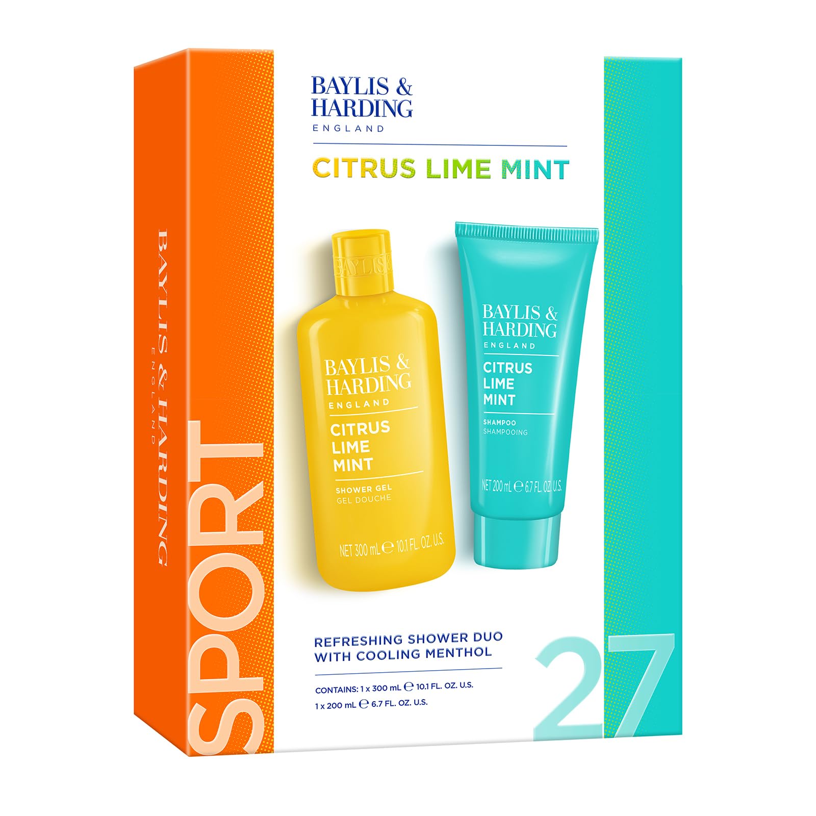 Baylis & Harding Citrus, Lime & Mint Men's Refreshing Shower Duo Gift Set 8