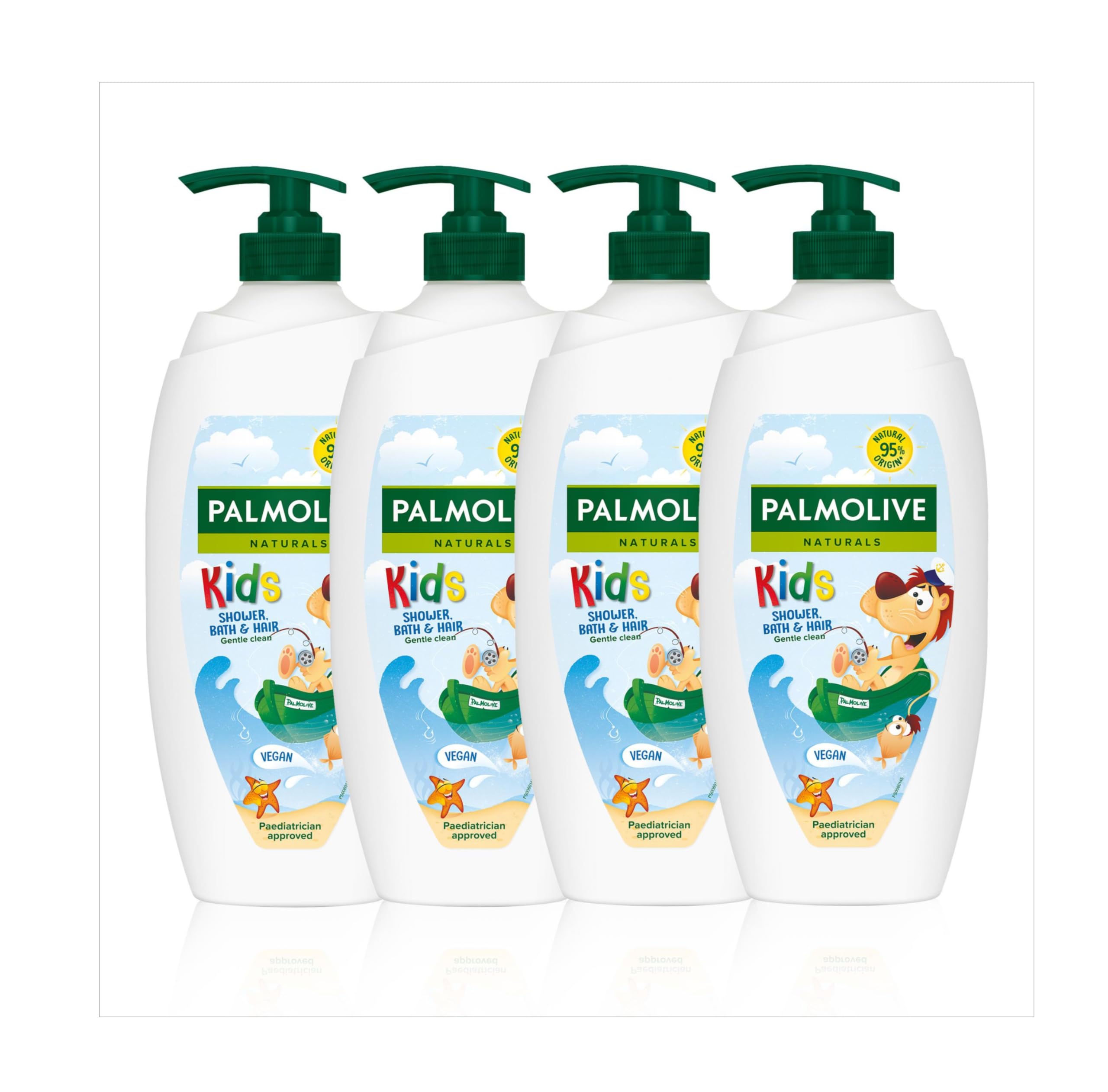 Palmolive Naturals Kids Duschgel 4x750ml Pumpspender mit Vitamin E zur Körperpflege