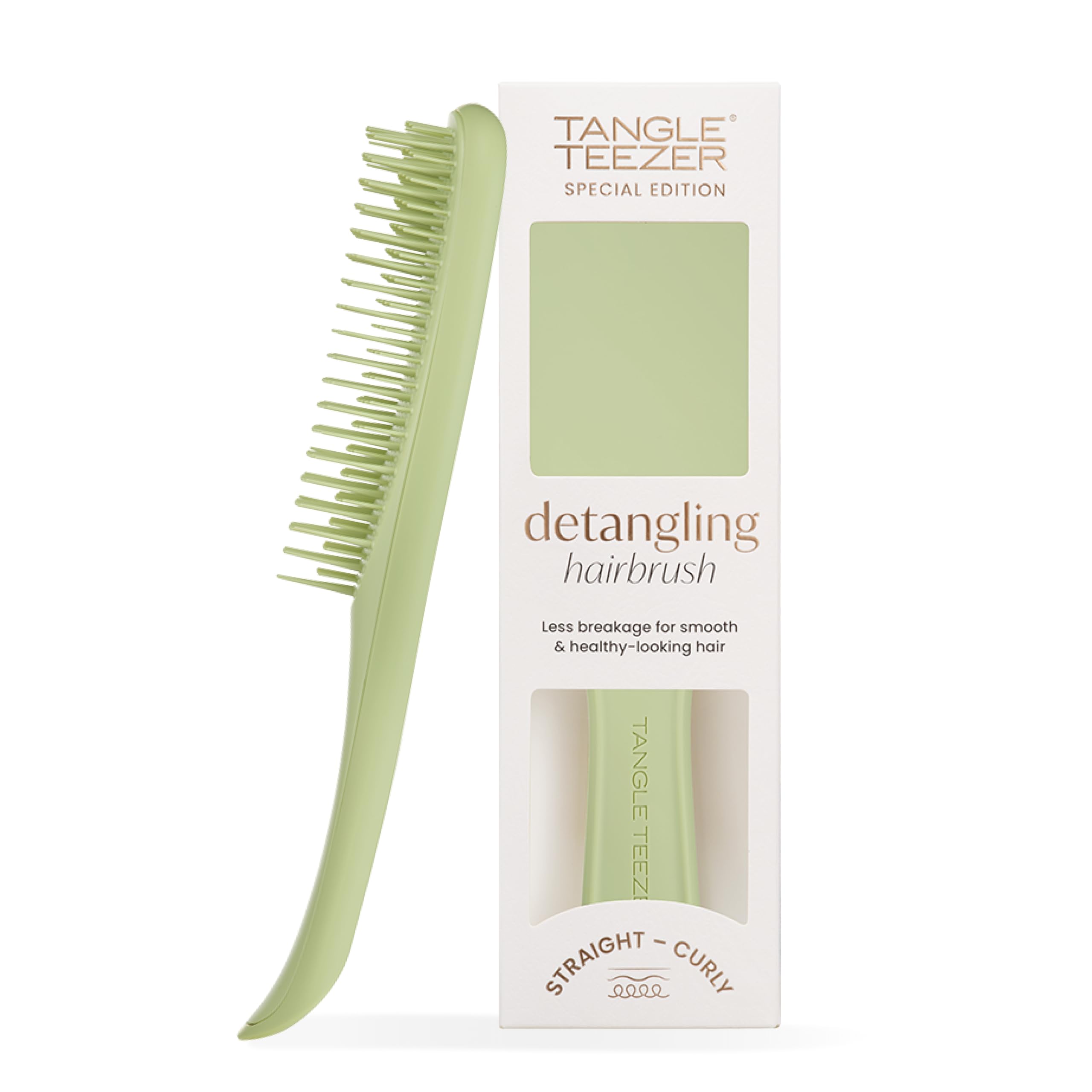 Tangle Teezer Ultimate Detangler Hairbrush - Wet/Dry Detangling for All Hair Types, Olive Green Matte