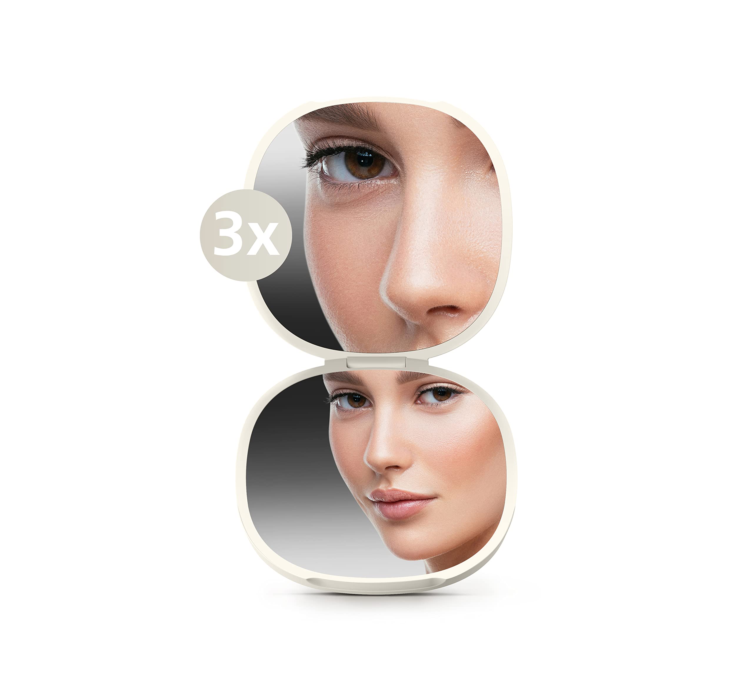 Joseph Joseph Viva 2-in-1 Compact Magnifying Mirror - Shell