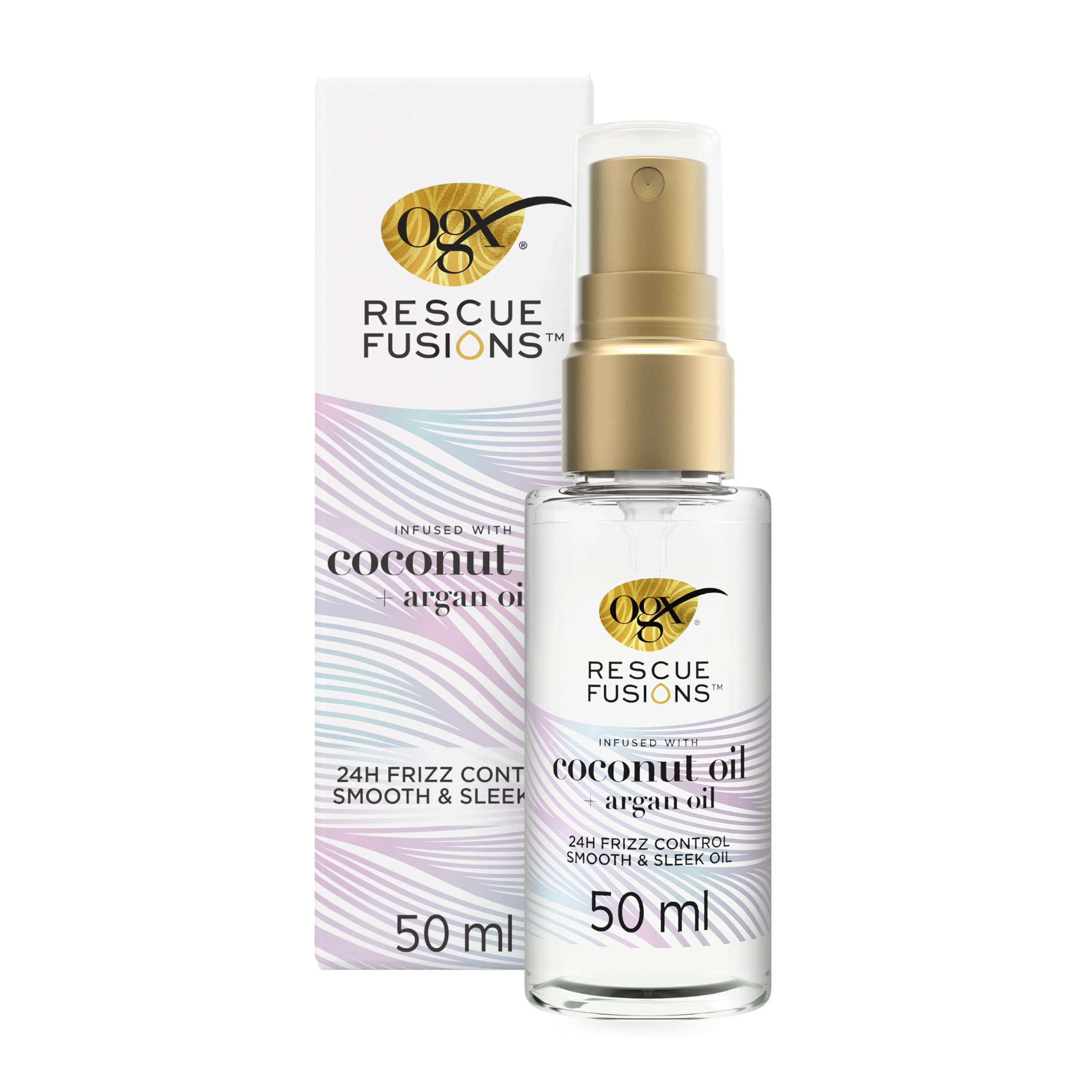 OGX Rescue Fusions Smooth and Sleek Oil for 24H Frizz Control, 50 ml 3