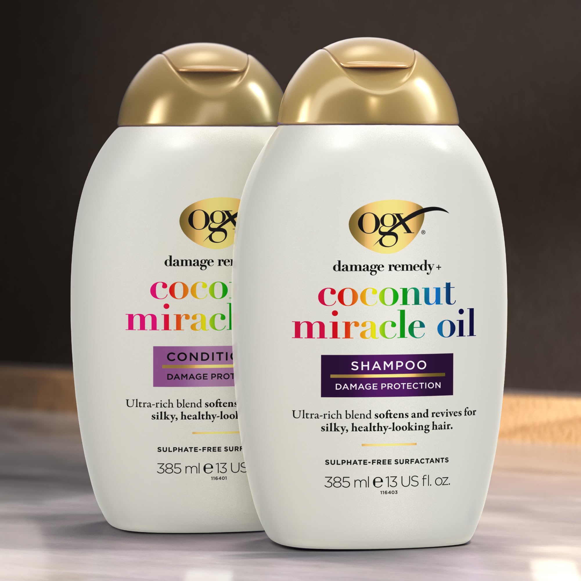 OGX Coconut Miracle Oil Revitalisierendes Shampoo für geschädigtes Haar, 385 ml 4