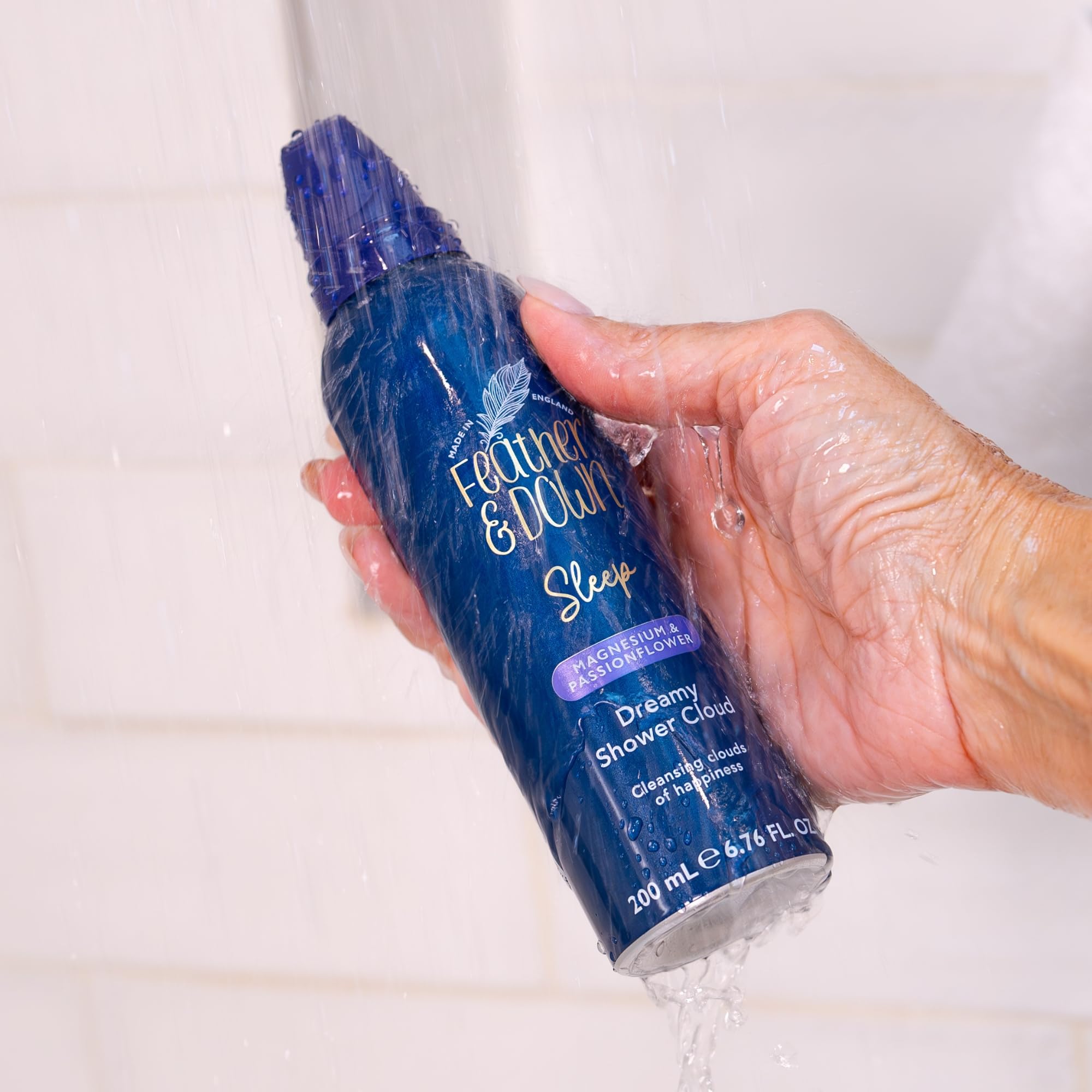 Feather & Down Magnesium & Passionflower Dreamy Shower Cloud for Sleep (200ml) 3