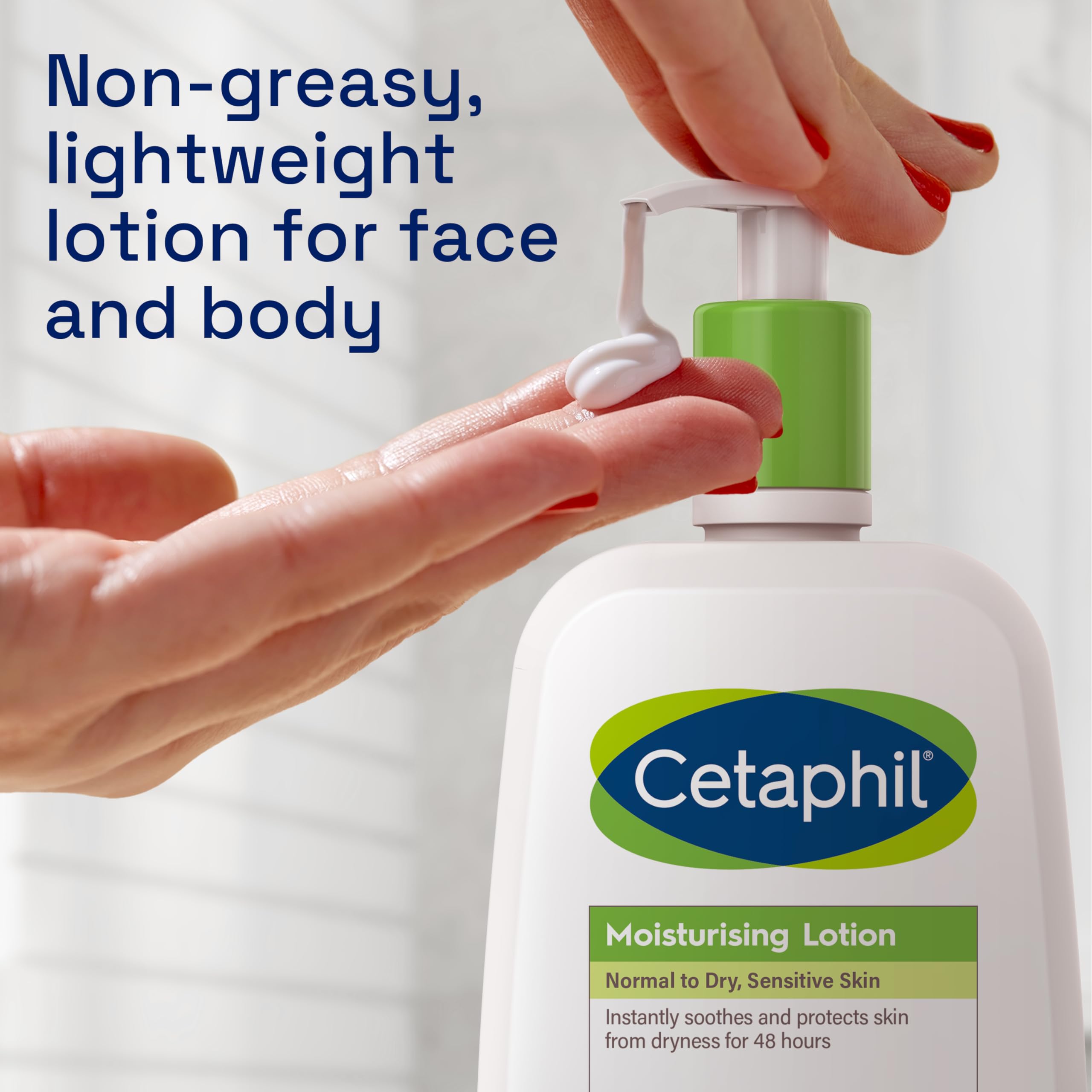 Cetaphil Moisturising Lotion for Face & Body, 1L, Restores Moisture Barrier 7
