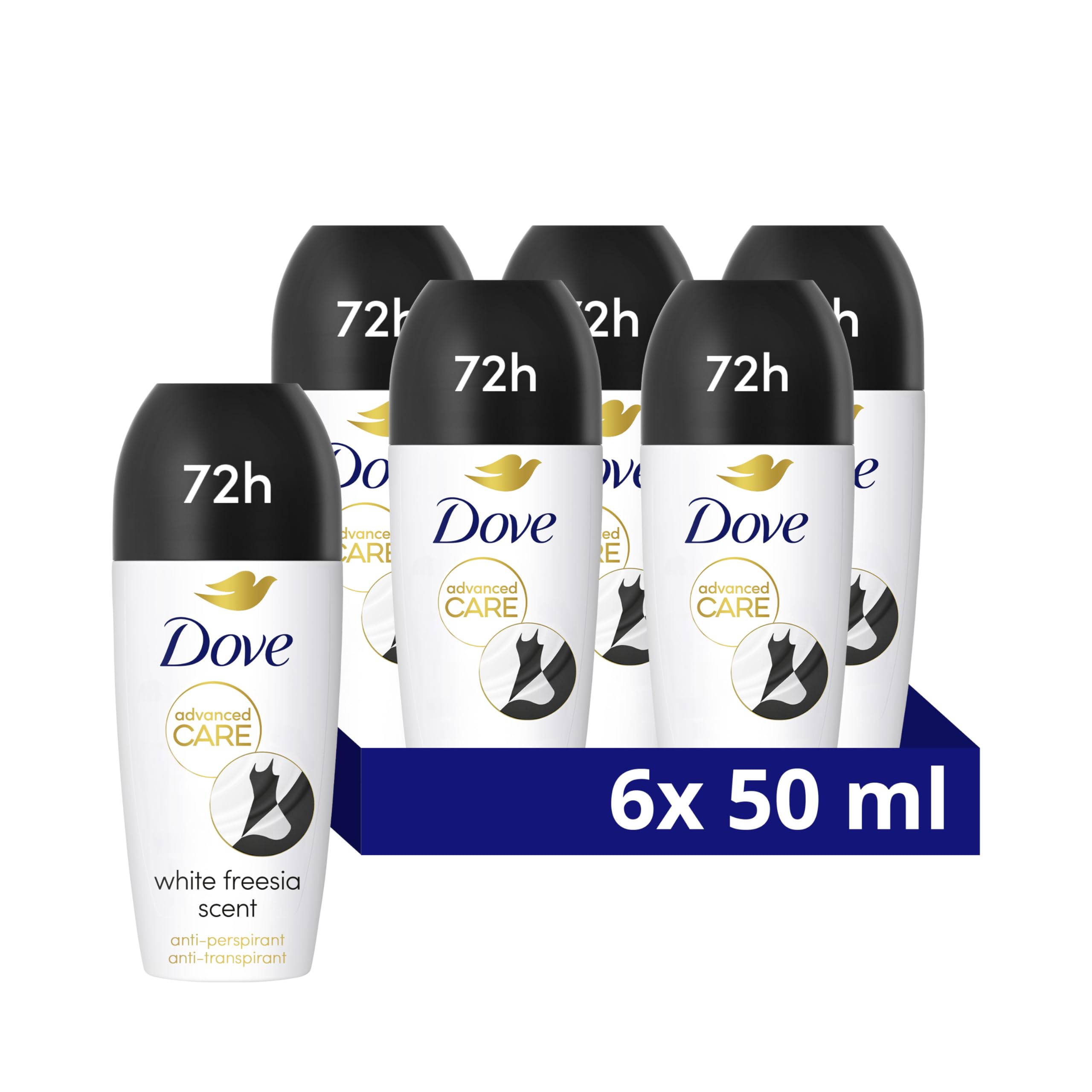 Dove Advanced Care Invisible Dry Antitranspirant-Deodorant, 6er-Packung mit T