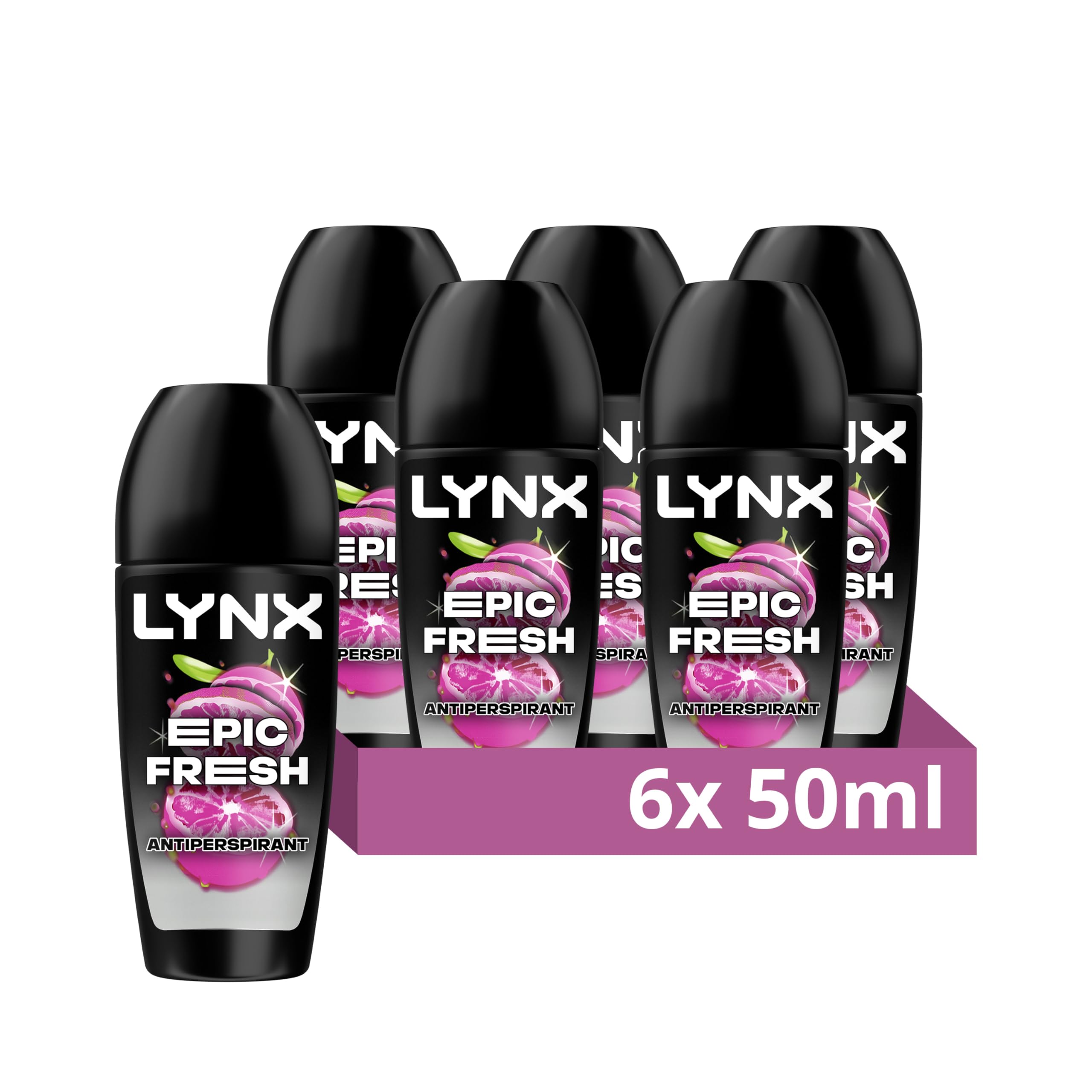 LYNX Epic Fresh Anti-Perspirant Roll On Deodorant 50 ml with Grapefruit & Tropical Pineapple