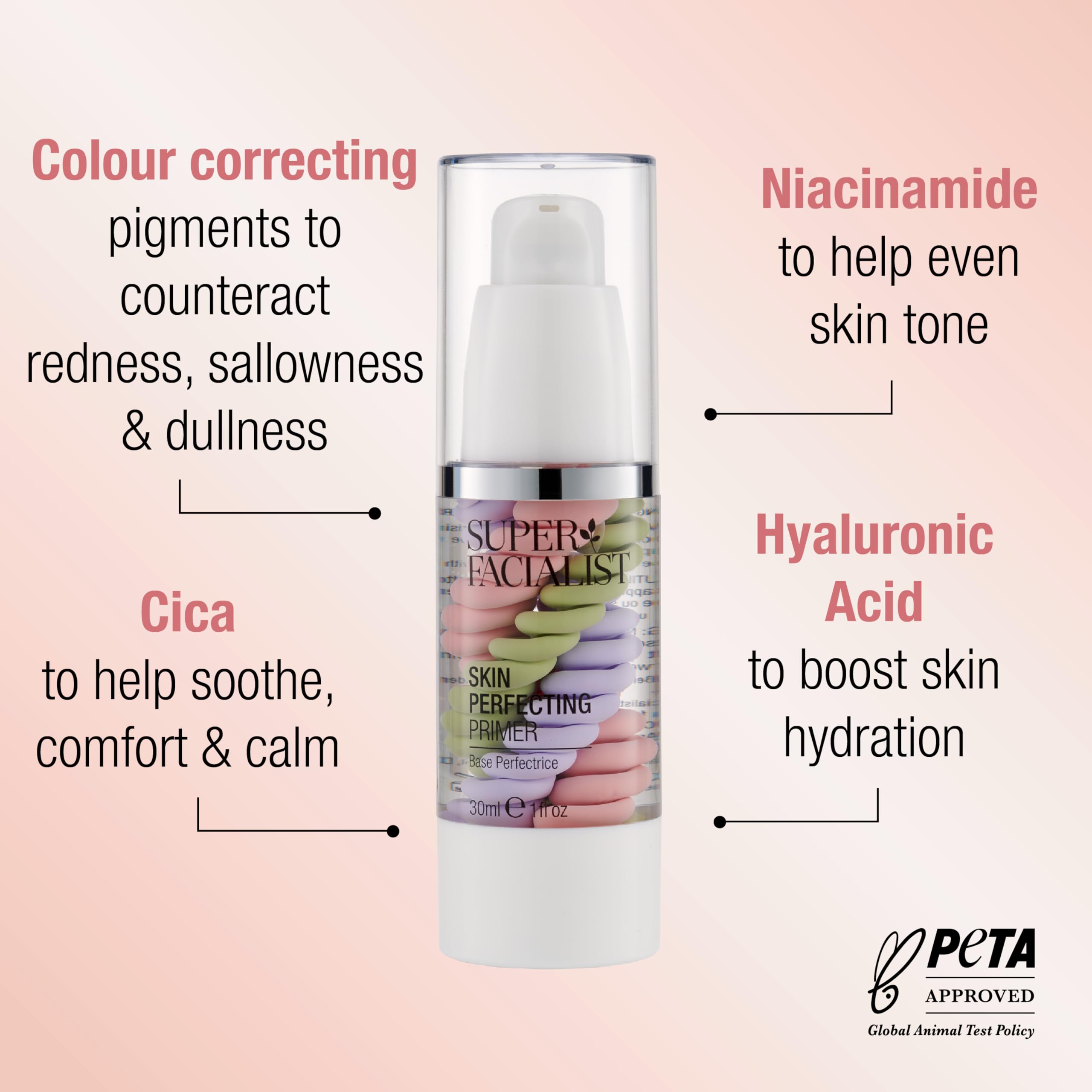 Super Facialist Skin Perfecting Primer with Hyaluronic Acid for Flawless Base