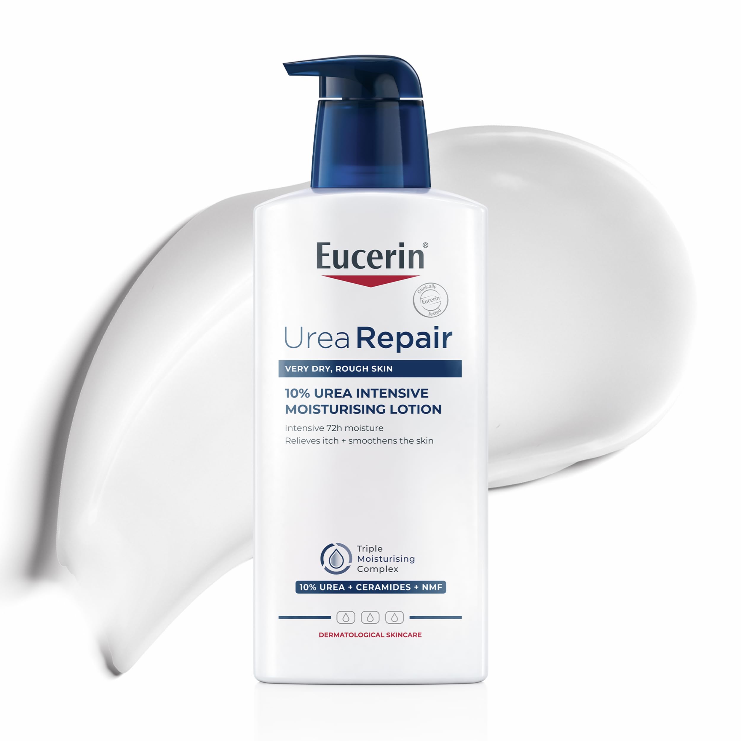 Eucerin UreaRepair Plus Körperlotion 10% Urea 400ml, Intensiv 48H Trockene Haut