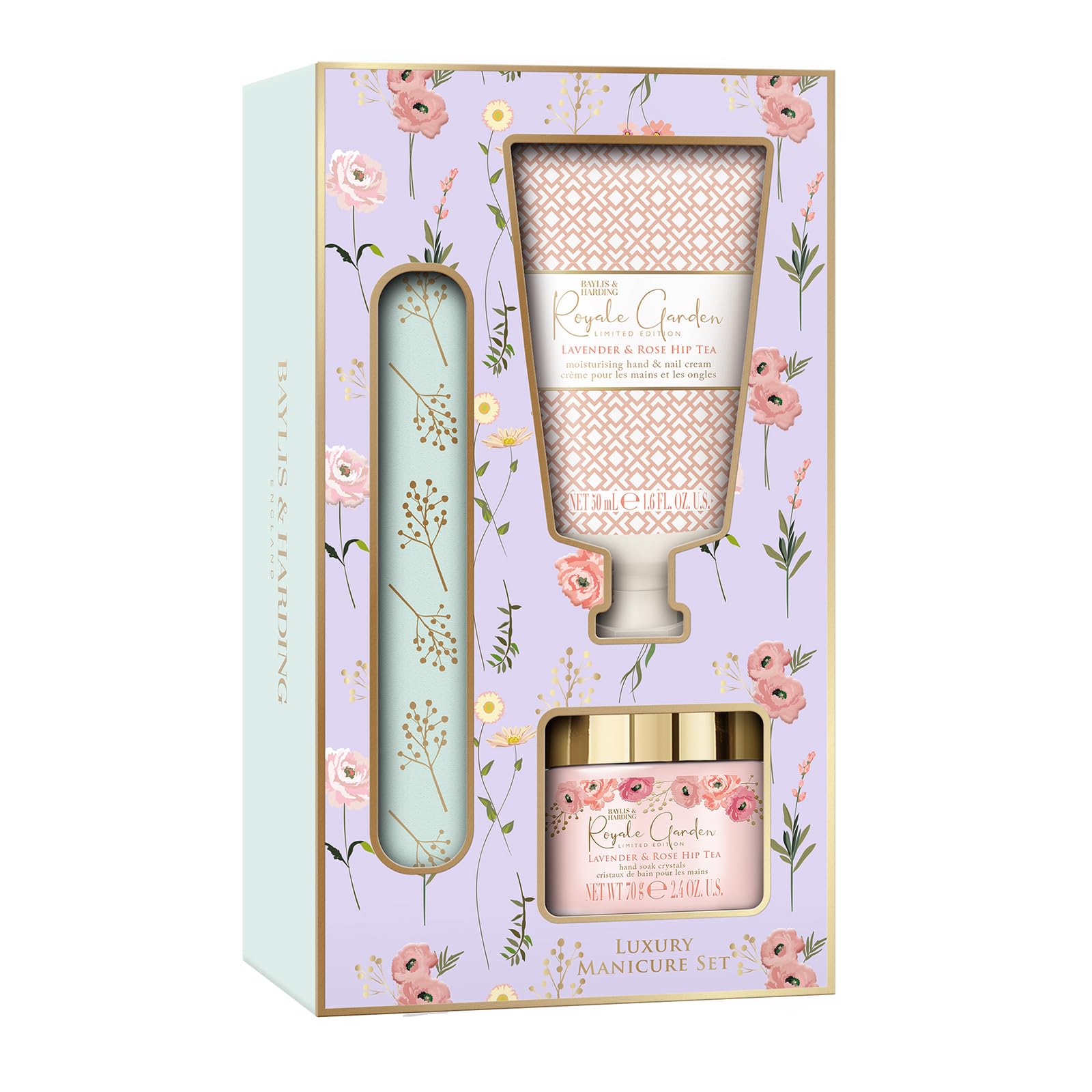 Baylis &amp; Harding Royale Garden Lavendel- &amp; Hagebuttentee Luxus-Maniküre-Geschenkset (1 Stück) - Vegan 8