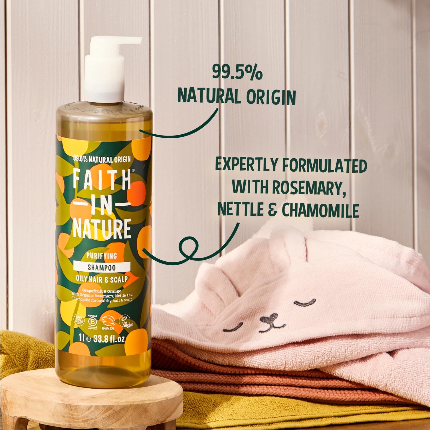 Faith In Nature 1L Natürliches Grapefruit- und Orangen-Shampoo, reinigend für fettige Haut 5
